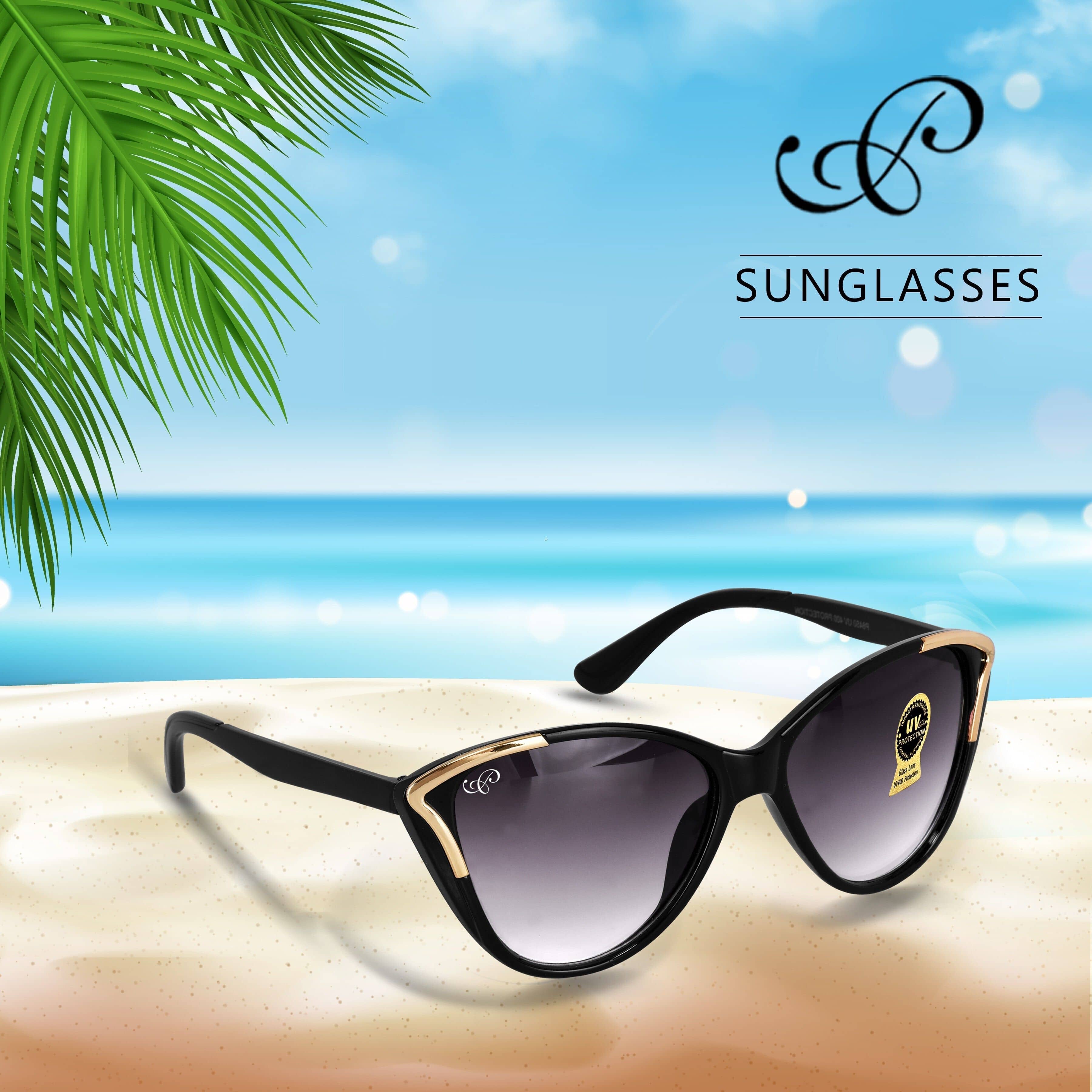 PIRASO Black Cat Eye Sunglasses ( Pack of 1 ) - Sunglasses | Buy online on ZillyBuy