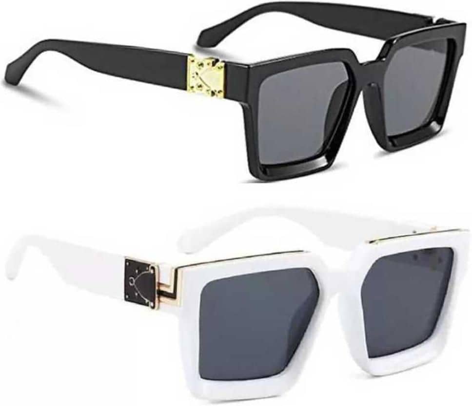PIRASO Black Oversized Sunglasses ( Pack of 2 ) - Sunglasses | Buy online on ZillyBuy