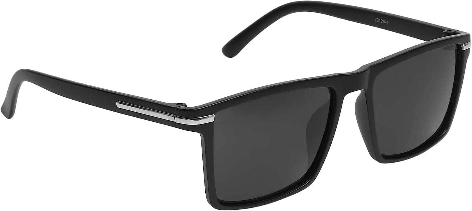 PIRASO Black Rectangular Sunglasses ( Pack of 1 ) - Sunglasses | Buy online on ZillyBuy
