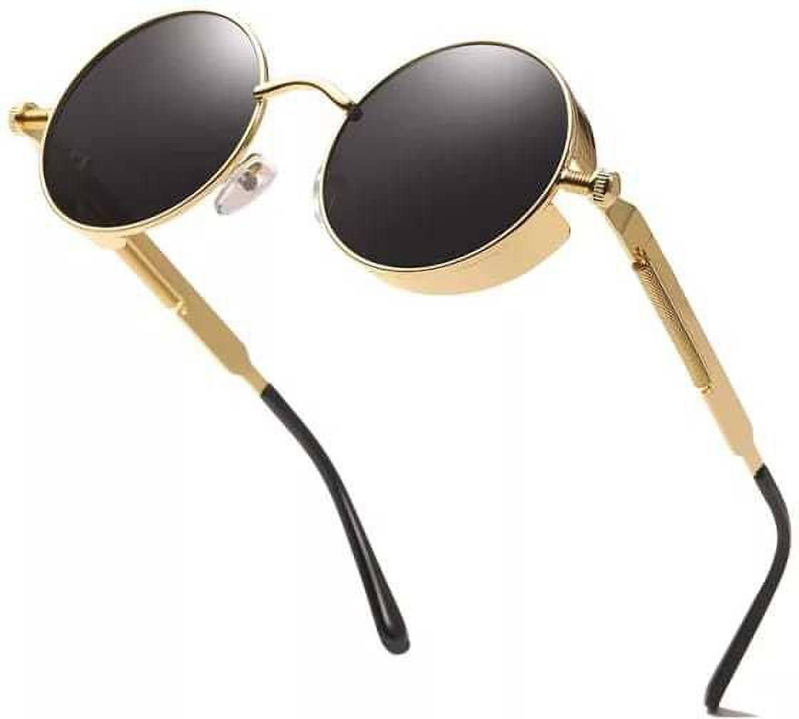PIRASO Black Round Sunglasses ( Pack of 1 ) - Sunglasses | Buy online on ZillyBuy