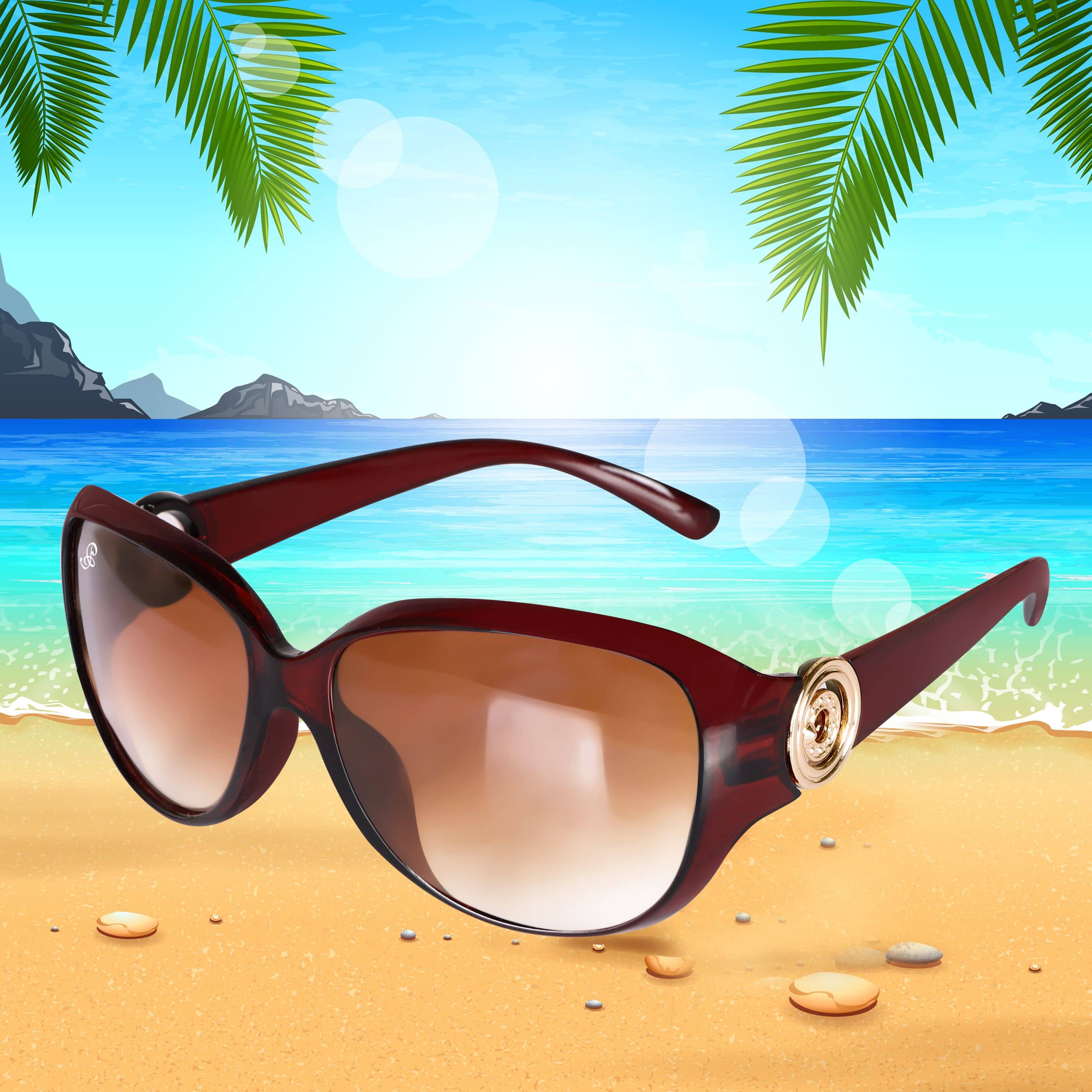PIRASO Brown Oval Sunglasses ( Pack of 1 ) - Sunglasses | Buy online on ZillyBuy