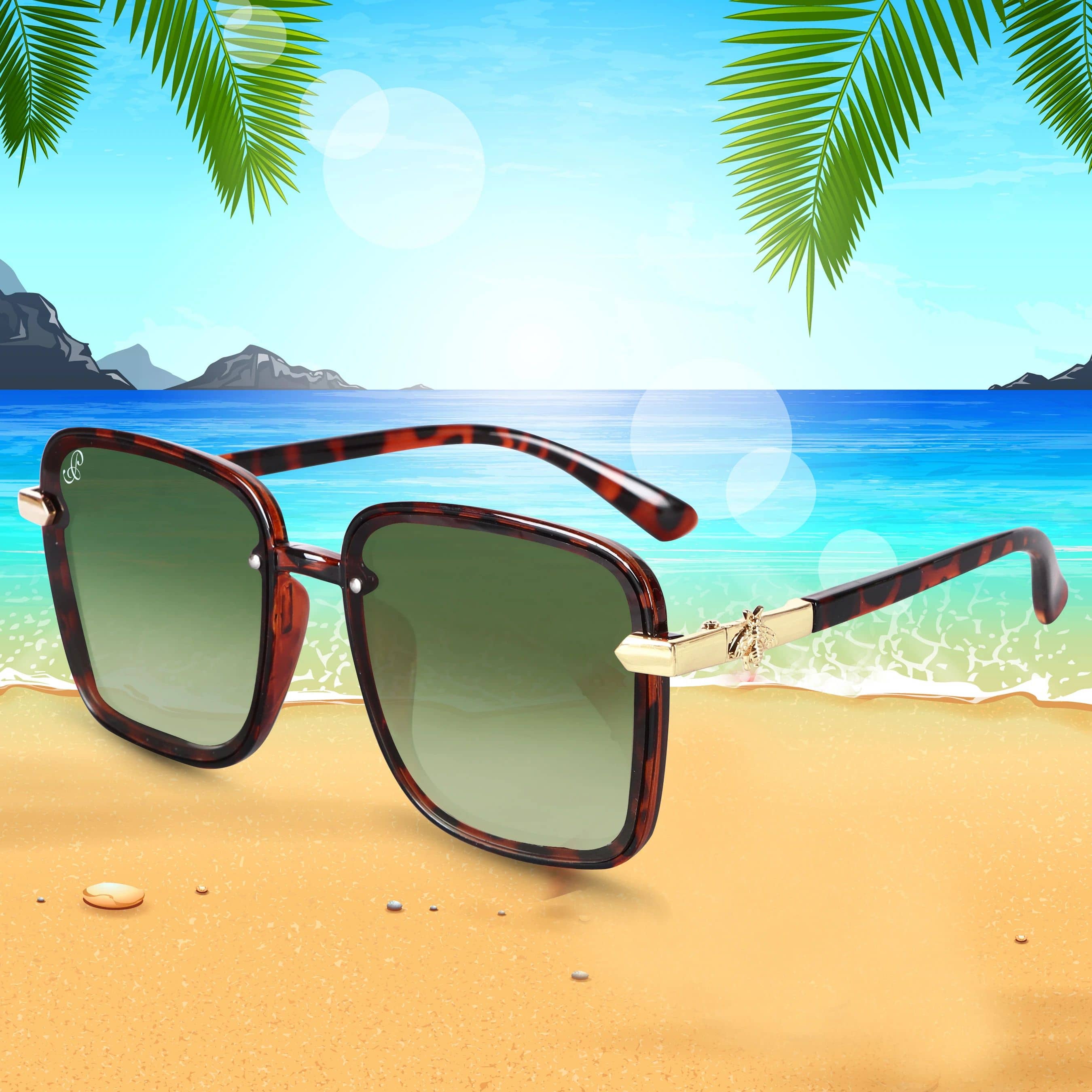 PIRASO Brown Oversized Sunglasses ( Pack of 1 ) - Sunglasses | Buy online on ZillyBuy