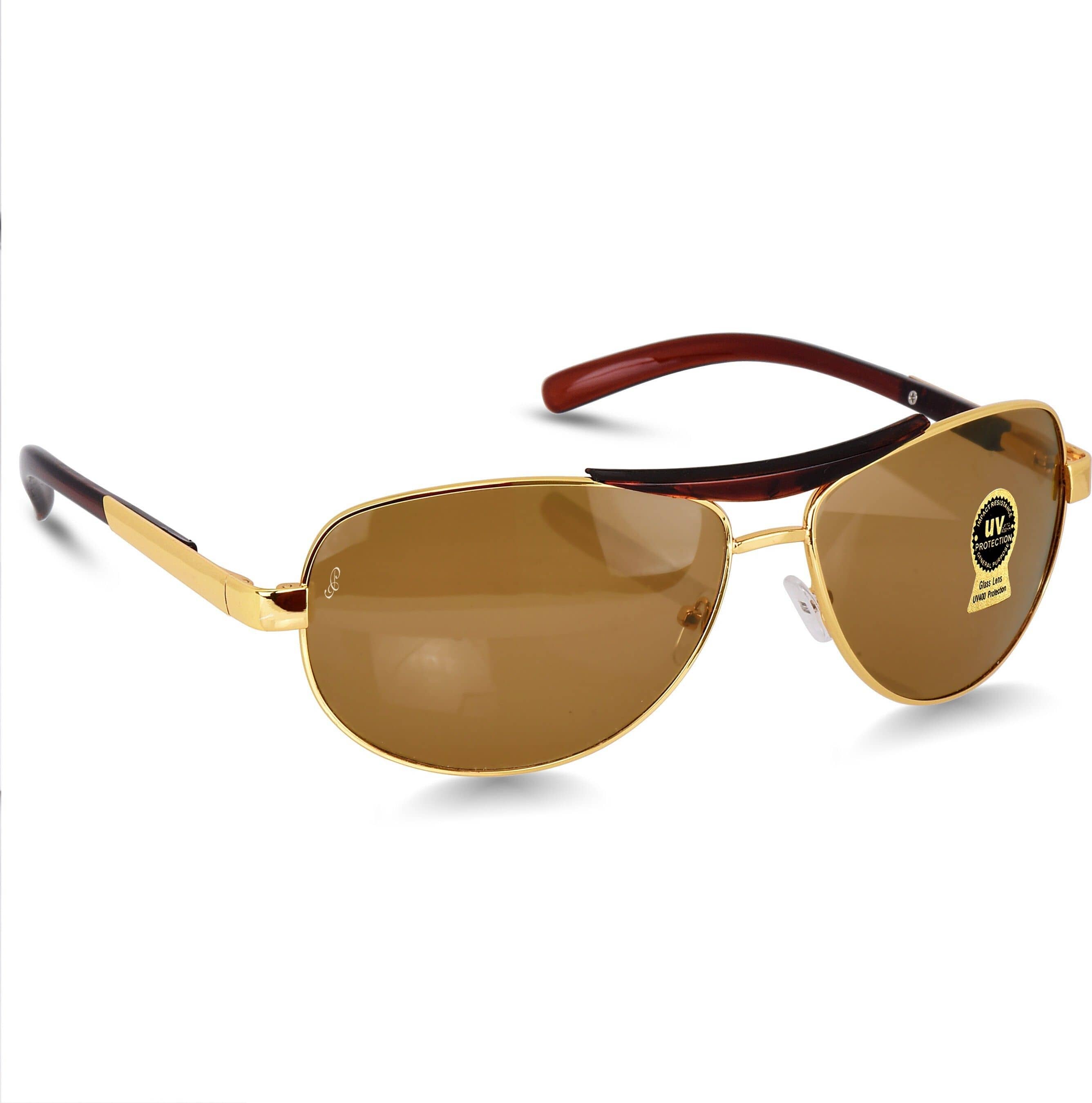 PIRASO Brown Pilot Sunglasses ( Pack of 1 ) - Sunglasses | Buy online on ZillyBuy