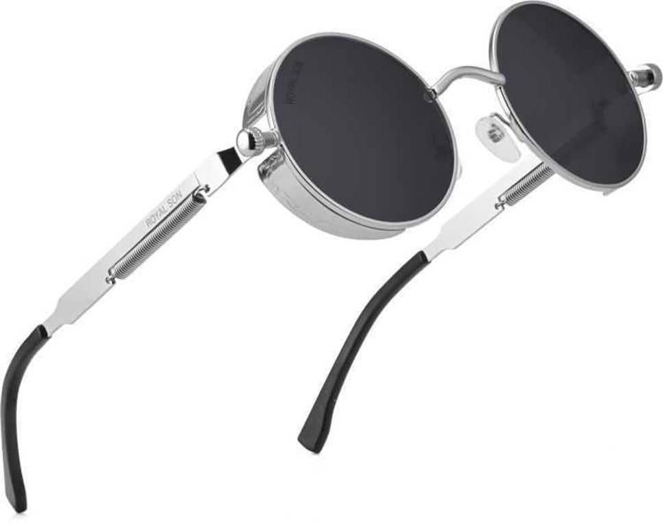 PIRASO Silver Round Sunglasses ( Pack of 1 ) - Sunglasses | Buy online on ZillyBuy
