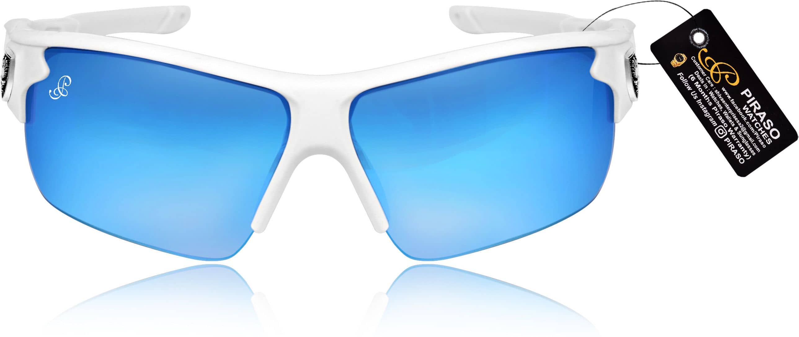 PIRASO White Visor Sunglasses ( Pack of 1 ) - Sunglasses | Buy online on ZillyBuy