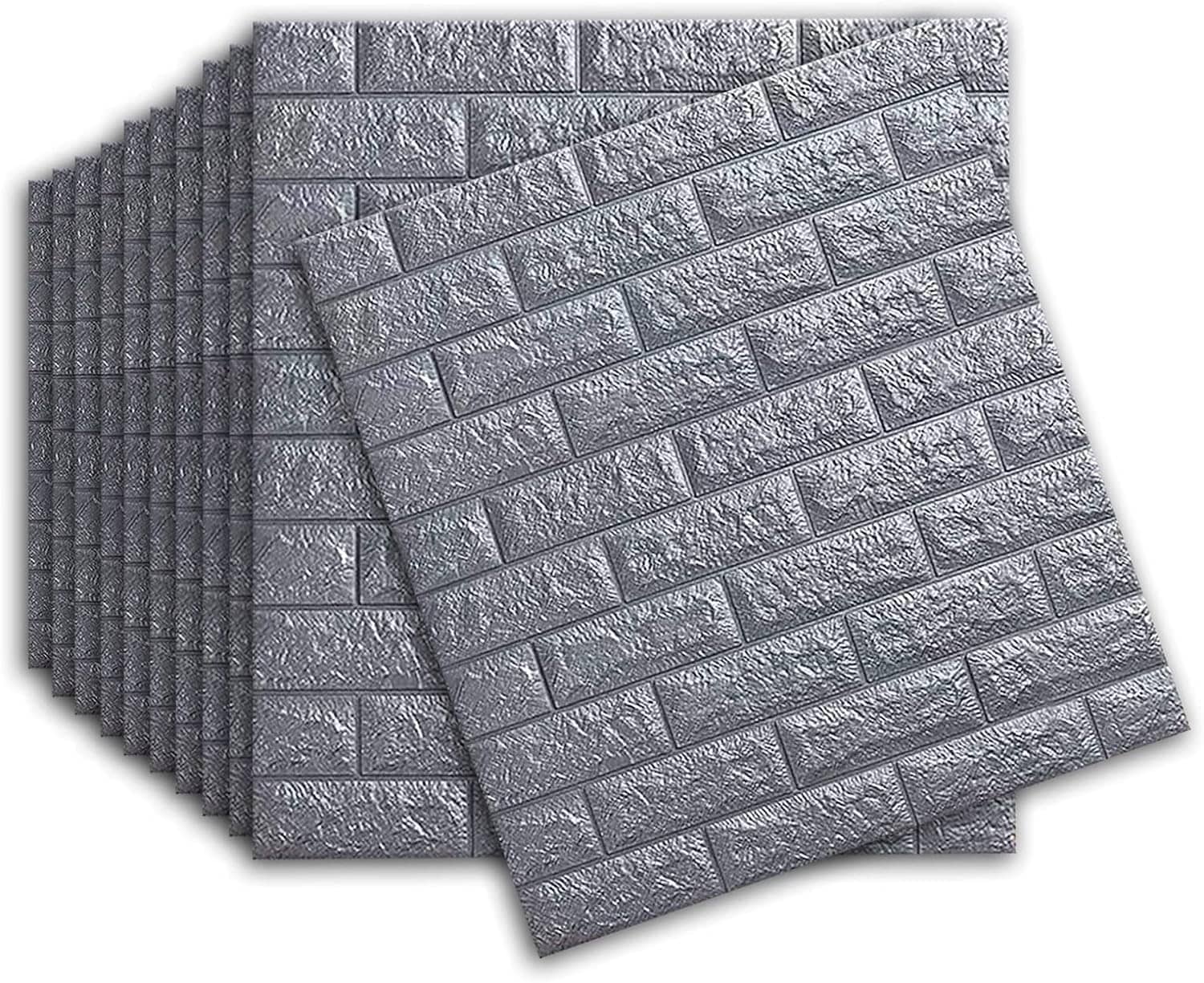 KRAMOX 3D Brick Wallpaper – White PE Foam Self-Adhesive Wall Sticker | Realistic Brick Design | DIY Peel & Stick Wallpaper for Home, Living Room, Bedroom, Hotel & Café Décor