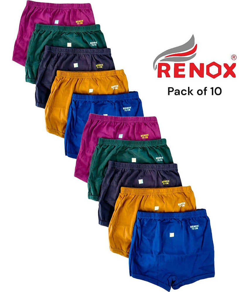 Renox Pack of 10 Boys Cotton Trunks ( Multicolor 10 ) - Nightwear & Loungewear | Buy online on ZillyBuy