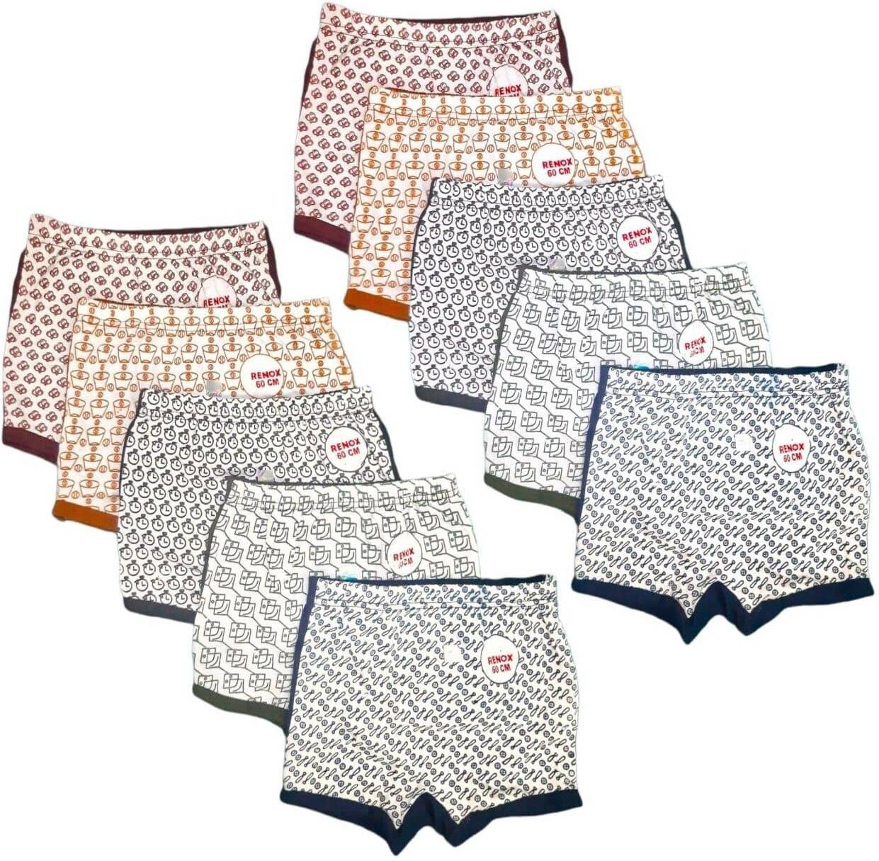 Renox Pack of 10 Boys Cotton Trunks ( Multicolor 10 ) - Nightwear & Loungewear | Buy online on ZillyBuy