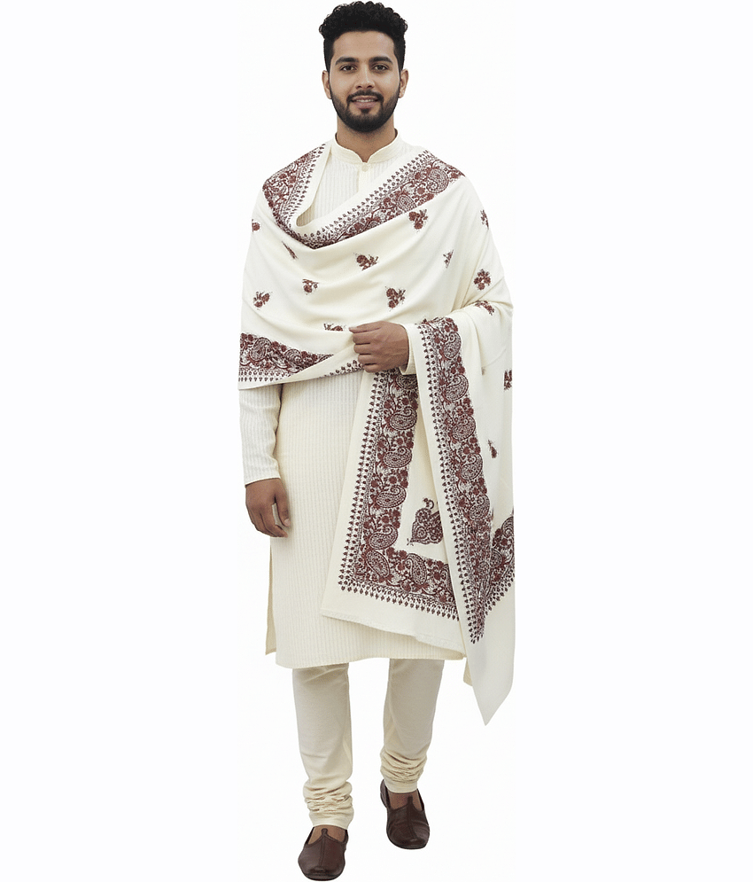 Sprha White Woolen Men's Shawls ( Pack of 1 ) - Jewellery Sets | Buy online on ZillyBuy