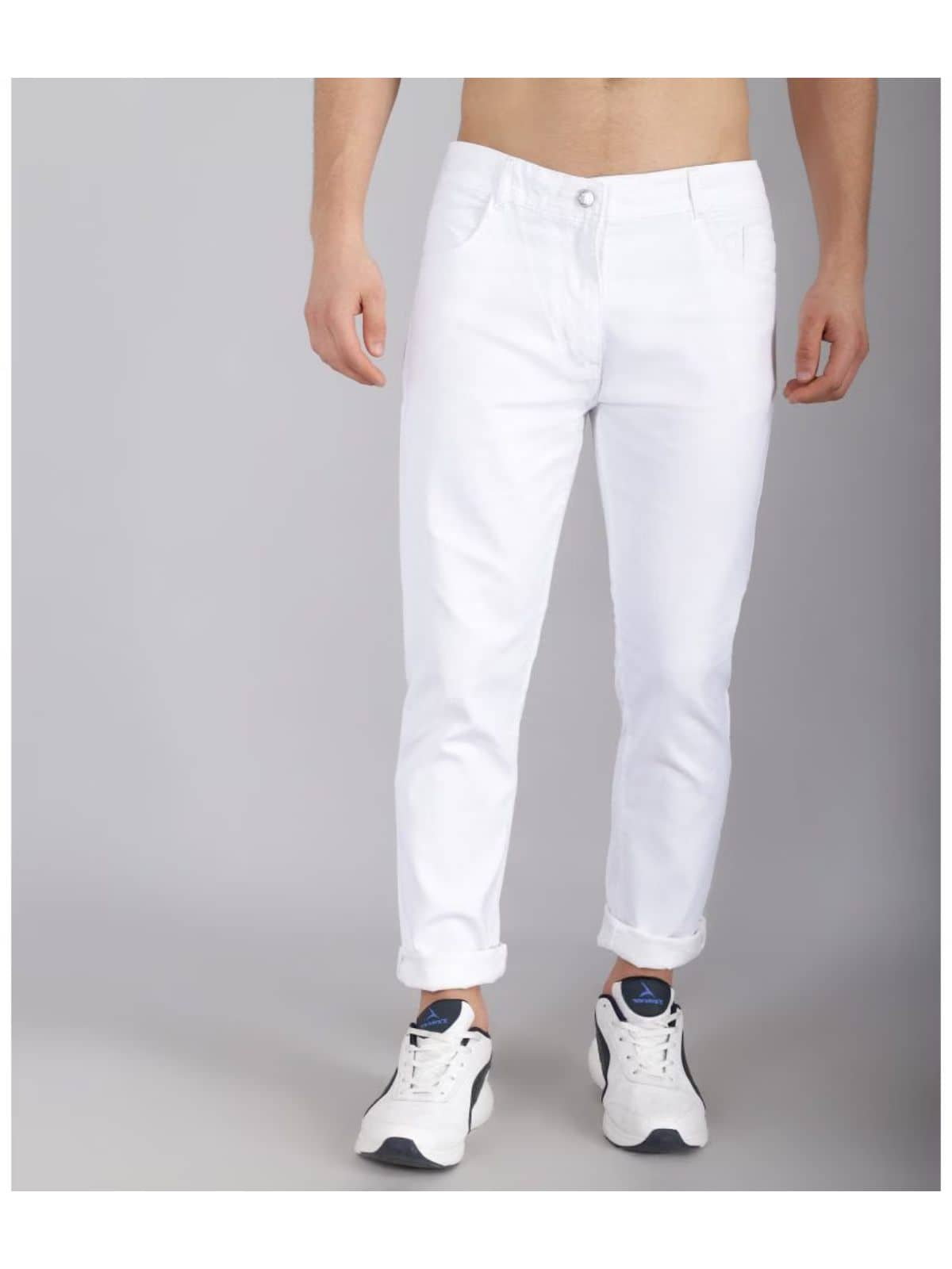 ZAYSH Slim Fit Solid Men's Jeans - White ( Pack of 1 ) - Jeans | Buy online on ZillyBuy
