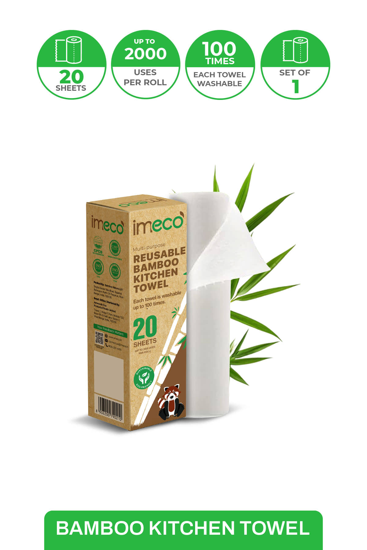 IMECO Single Others Bamboo Kitchen Towel - Towels | Buy online on ZillyBuy