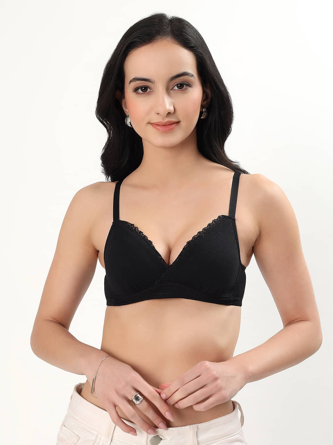 PARKHA Pack of 1 Cotton Blend Lightly Padded T-Shirt Bra For Women ( Beige )