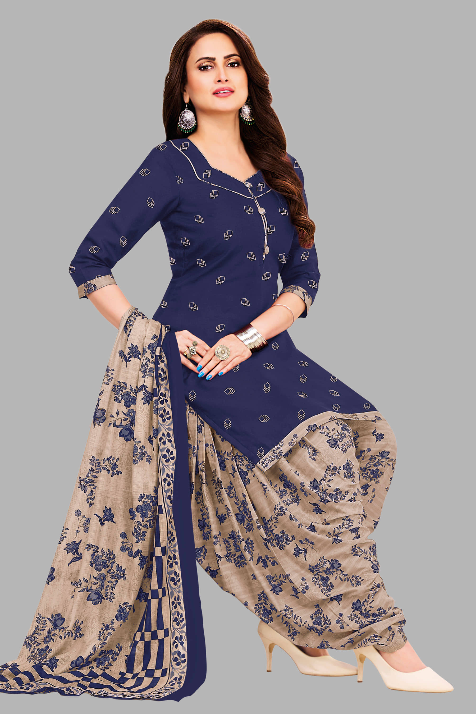 SIMMU Women's Cotton Unstitched Salwar Suit - Unstitched Fabrics | Buy online on ZillyBuy