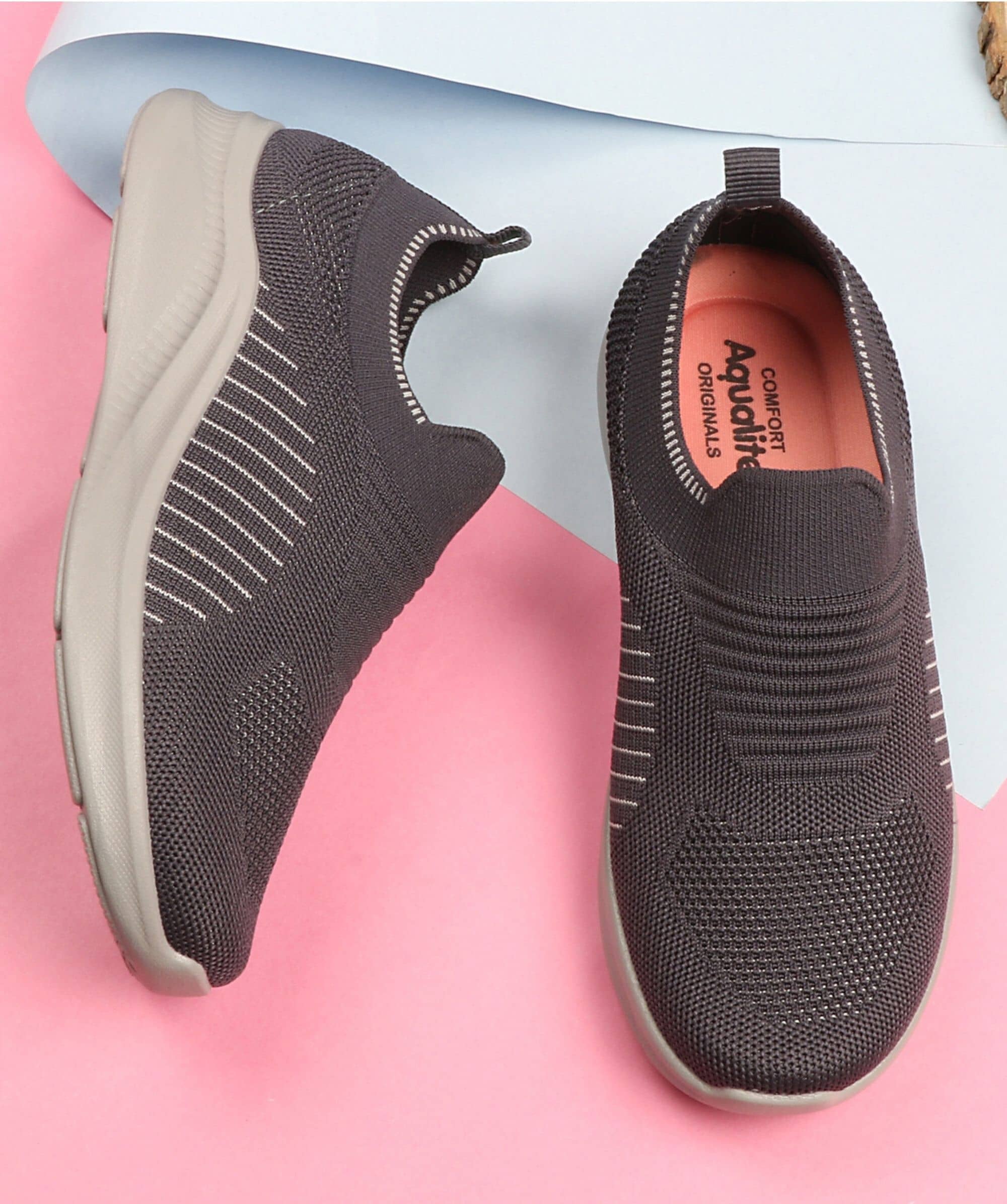 Aqualite Gray Women's Sneakers - Casual Shoes | Buy online on ZillyBuy