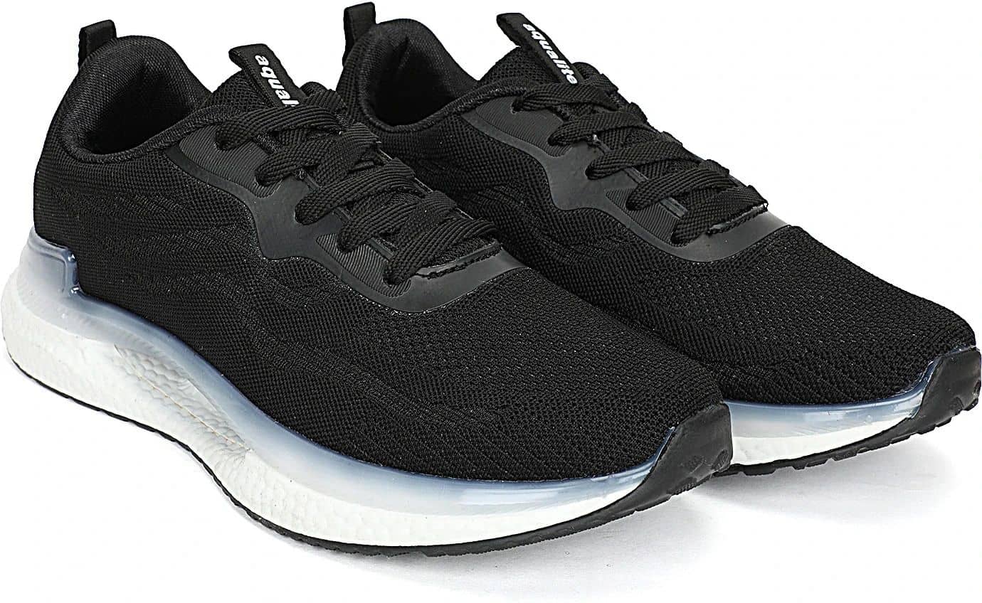 Aqualite LVE01028GBKBK Black Men's Sports Running Shoes - Sports Shoes | Buy online on ZillyBuy