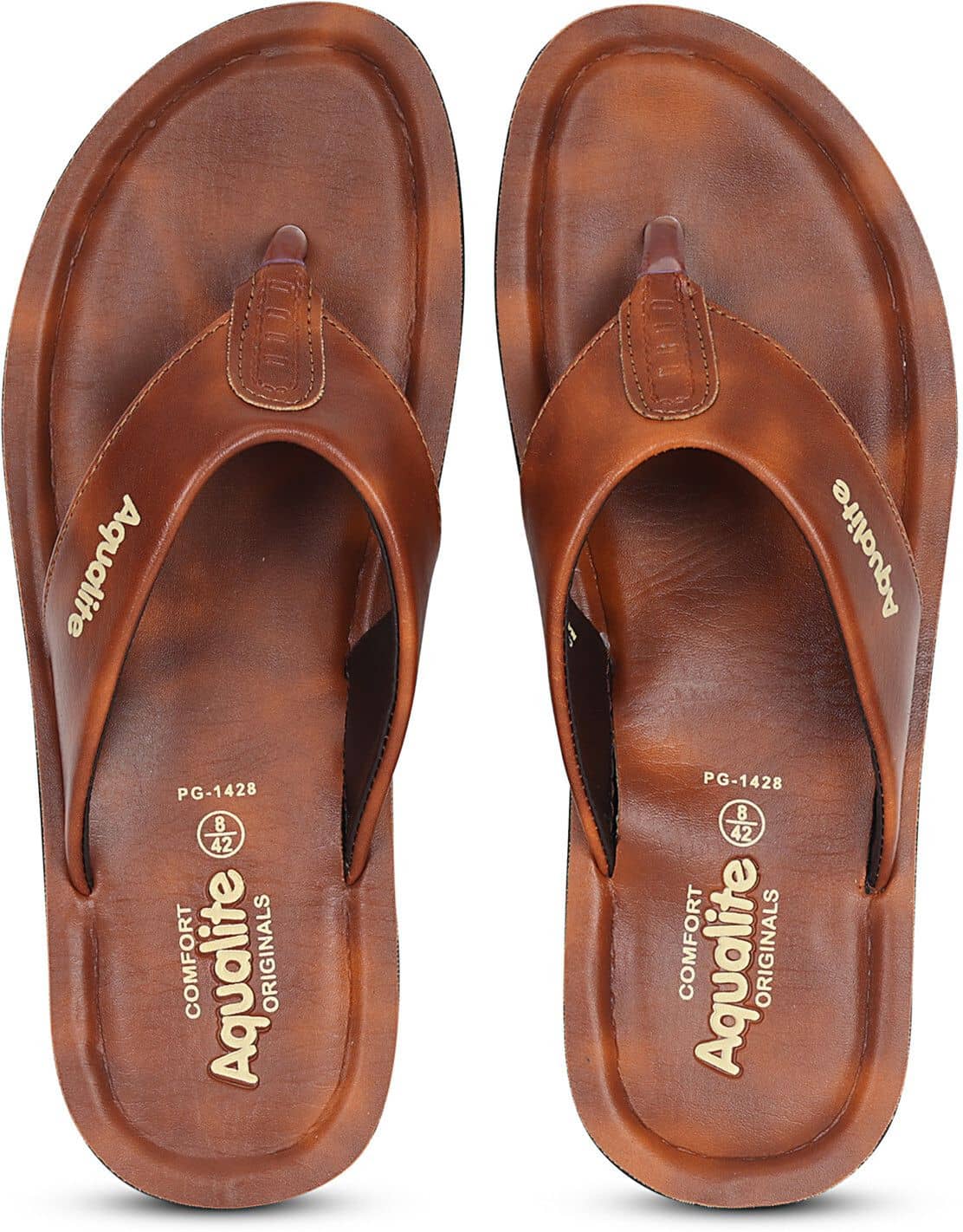 Aqualite Tan Men's Thong Flip Flop