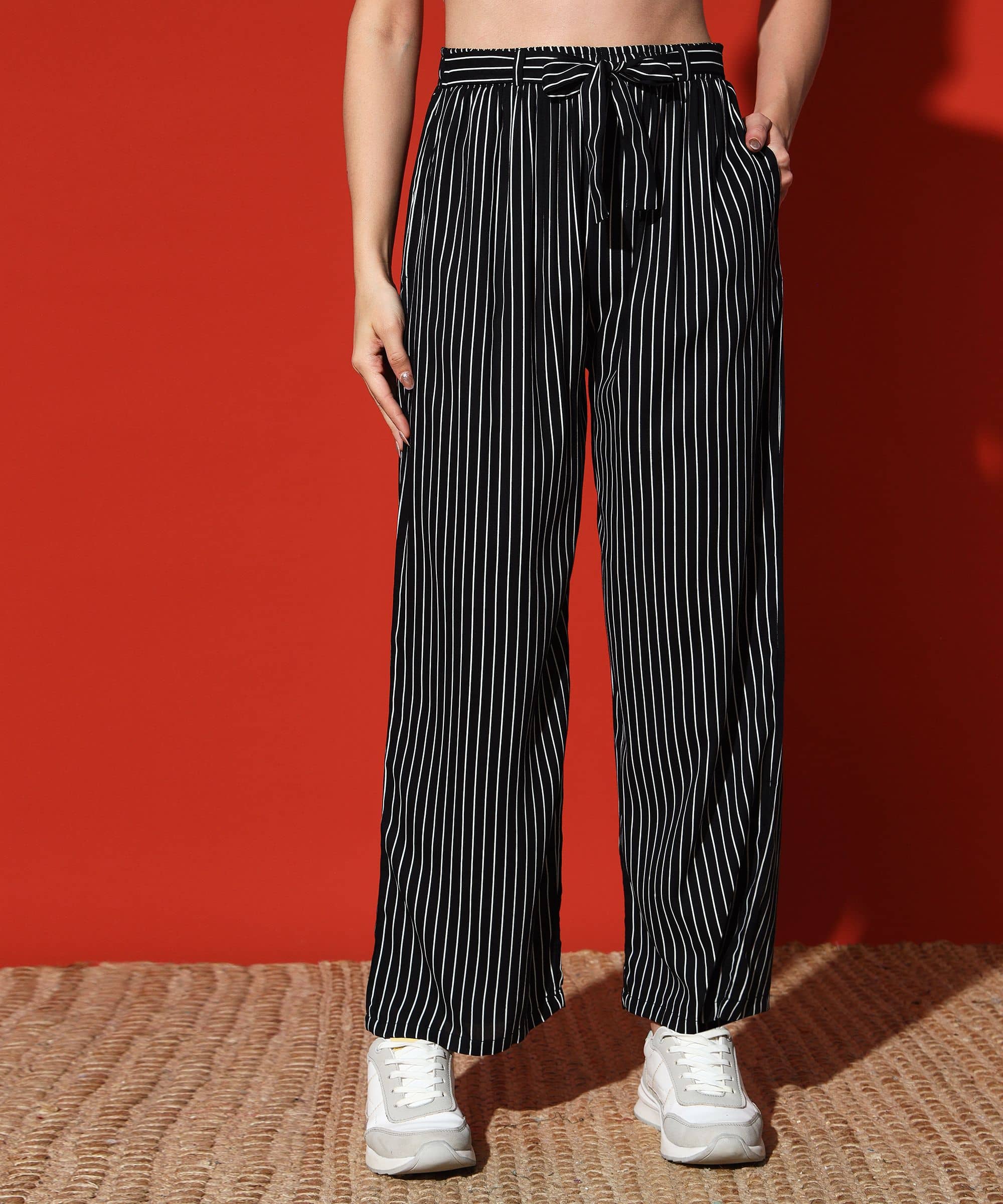 Canblar Women Rayon Palazzos ( Black )