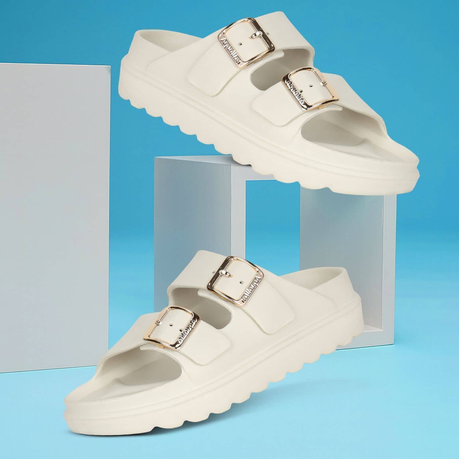 Aqualite Beige Women's Floater Sandals