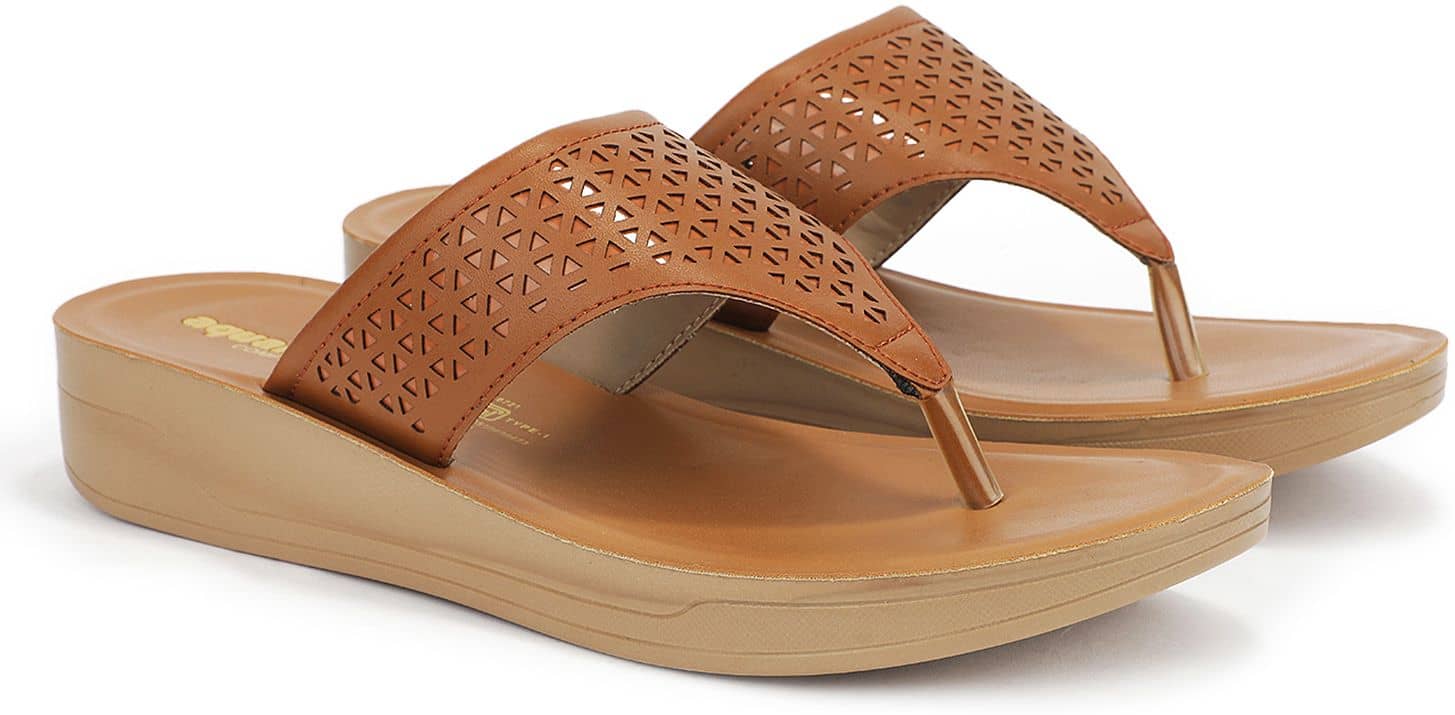 Aqualite Beige Women's Slide Flip Flop