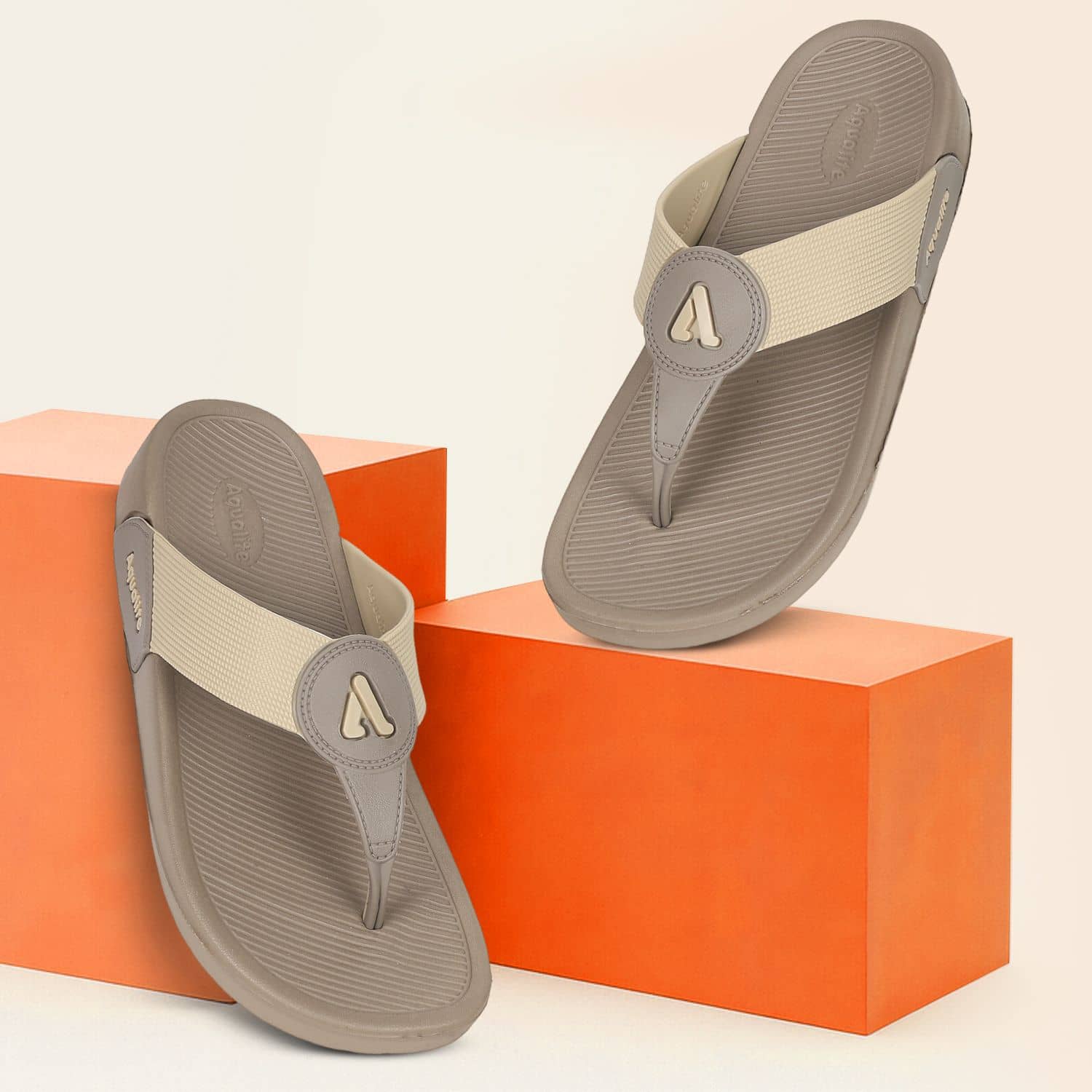Aqualite Beige Women's Thong Flip Flop