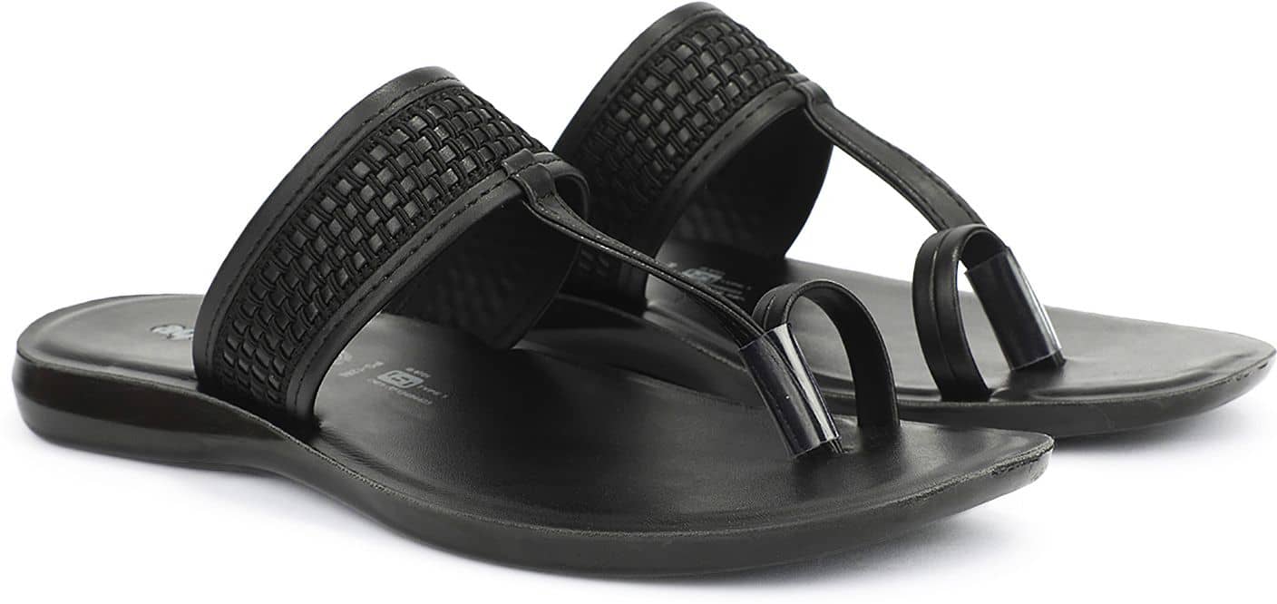 Aqualite Black Men's Thong Flip Flop