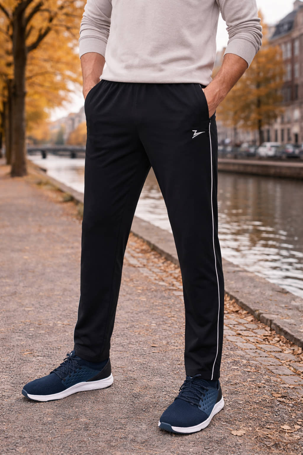Zeffit Black Cotton Blend Men's Sports Trackpants ( Pack of 1 ) - Track Pants | Buy online on ZillyBuy