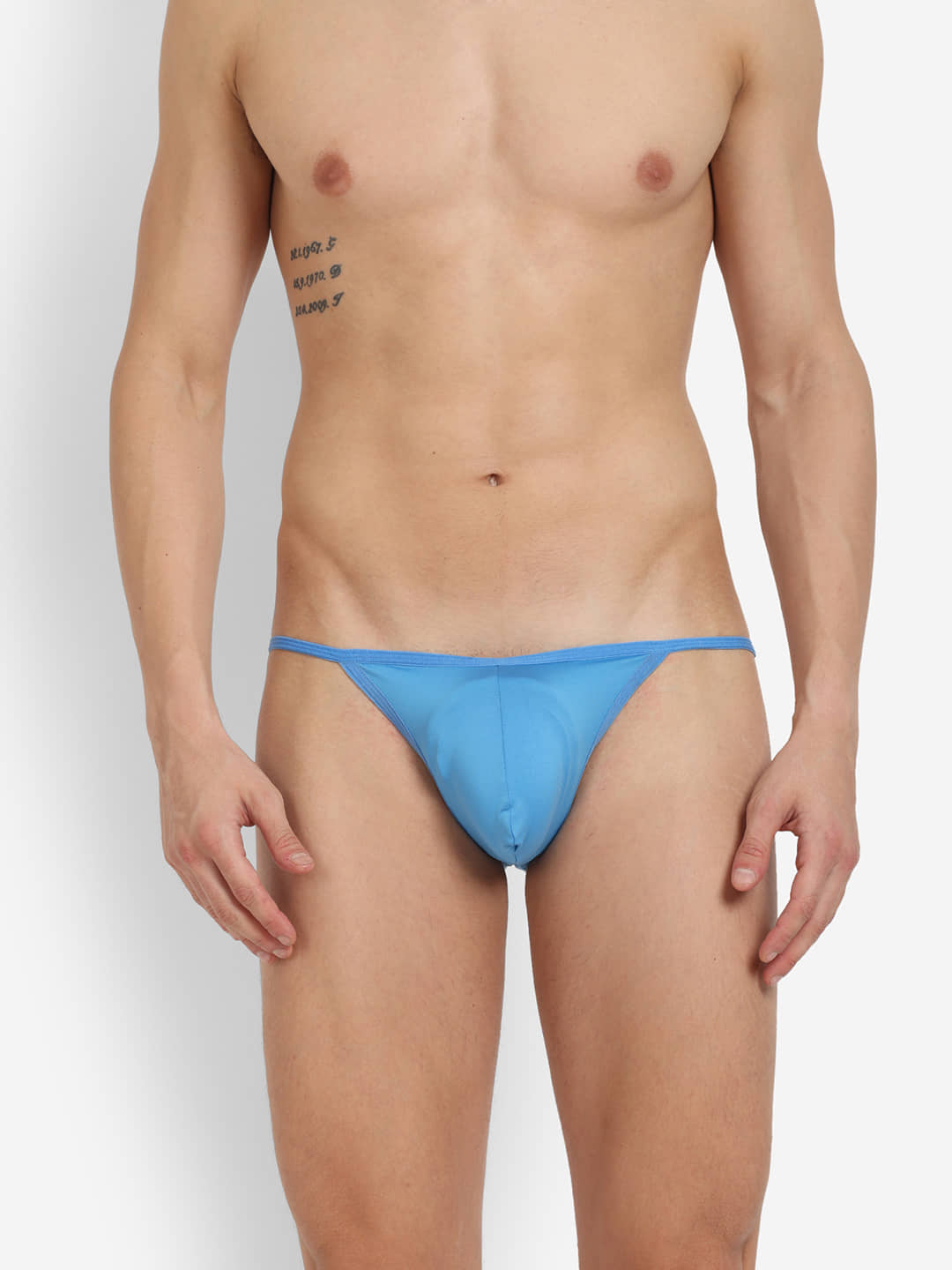 La Intimo Pack of 1 Polyester Bikini For Men's ( Blue )