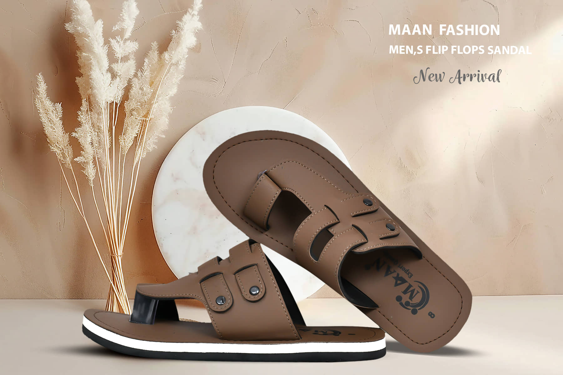 MAAN Tobacco Men's Thong Flip Flop