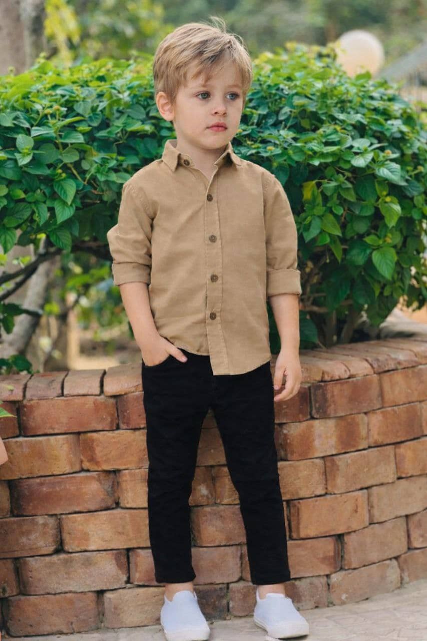Ocvito Pack of 1 Boys Cotton Blend Shirt & Pants Set ( Blue )