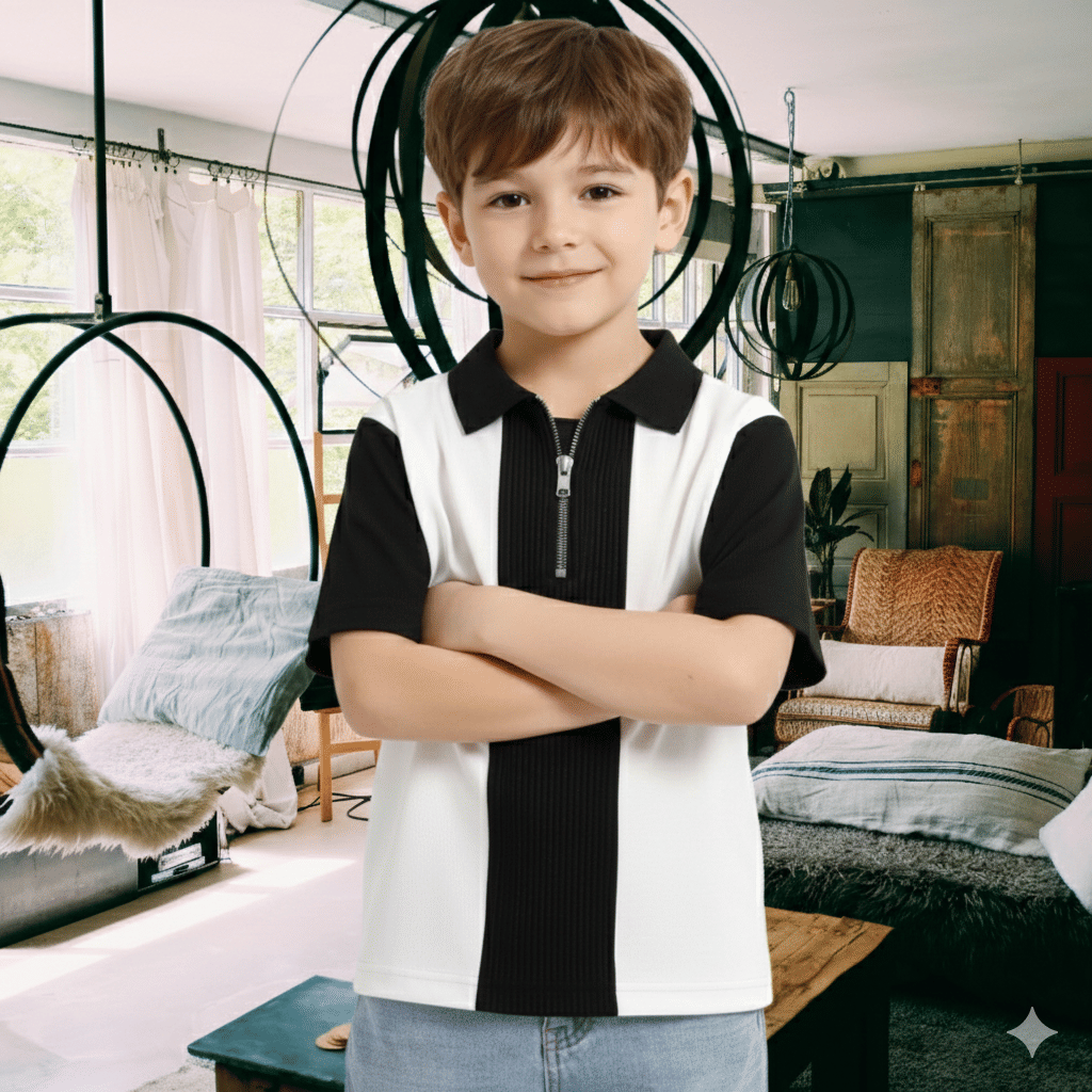 TarrenT HunT Pack of 1 Boys Cotton Blend Tshirt & Short Set ( Black )