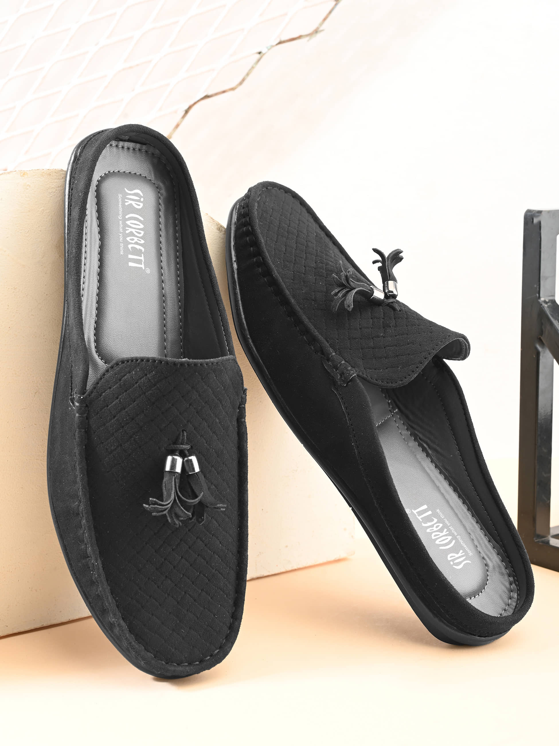 Sir Corbett Black Men's Slip on Shoes - Formal Shoes | Buy online on ZillyBuy