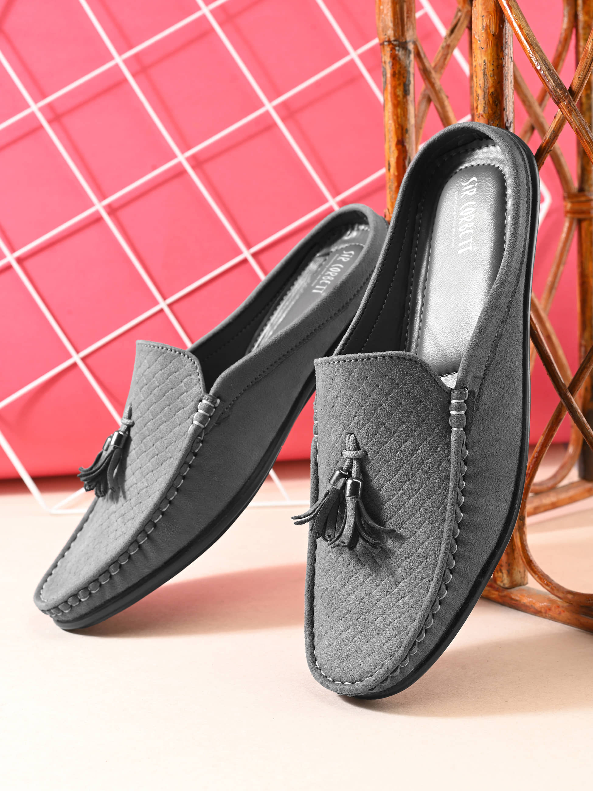 Sir Corbett Gray Men's Slip on Shoes - Formal Shoes | Buy online on ZillyBuy
