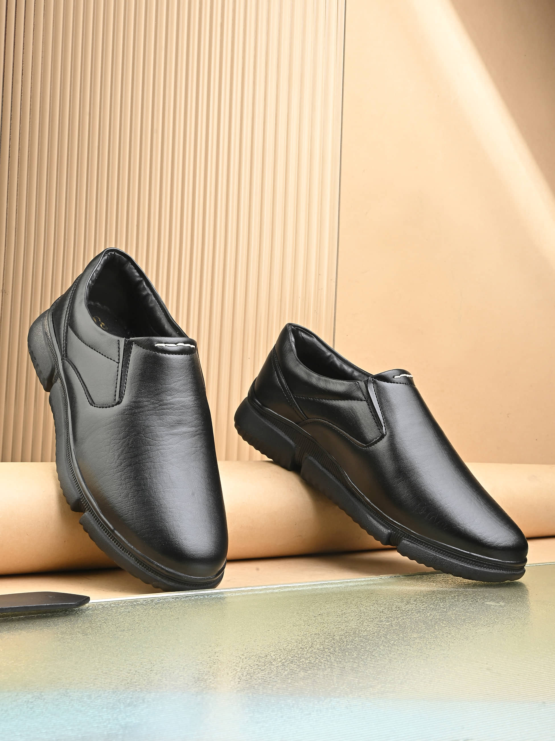 NAAL Black Men's Mocassin Formal Shoes - Formal Shoes | Buy online on ZillyBuy