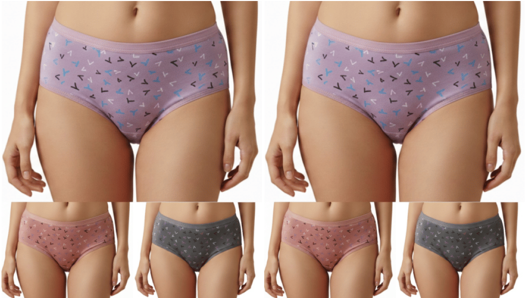 REONY Pack of 6 Cotton Blend Hipster For Women ( Multicolor )