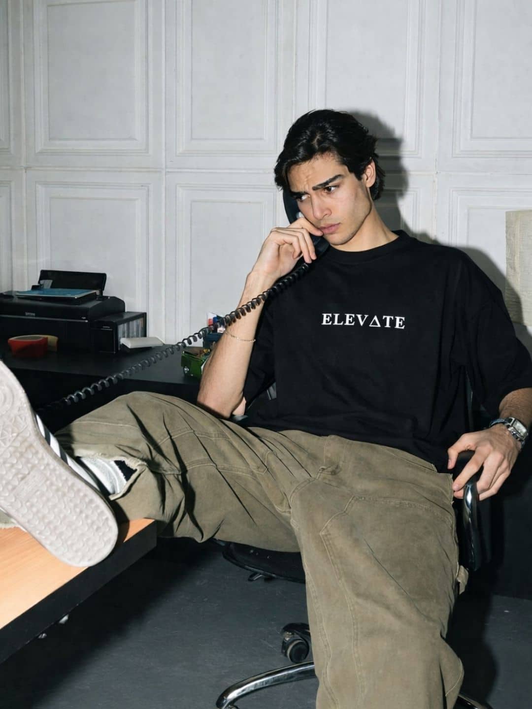 Rigo Men Cotton Oversized Fit Printed T-Shirt ( Grey )