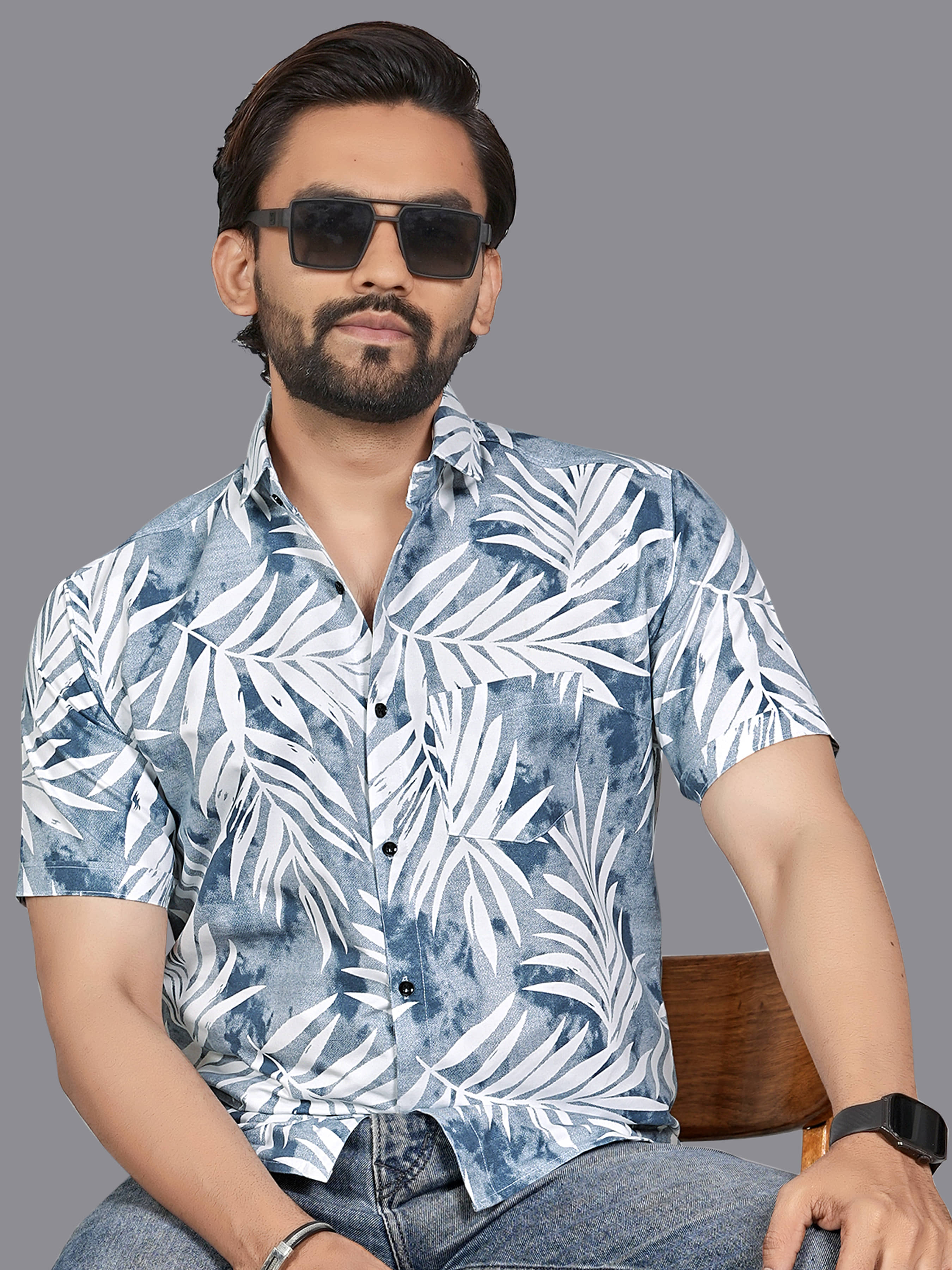 ADWYN PETER 100% Cotton Regular Fit Printed Half Sleeves Men's Casual Shirt - Multicolor 6 ( Pack of 1 )
