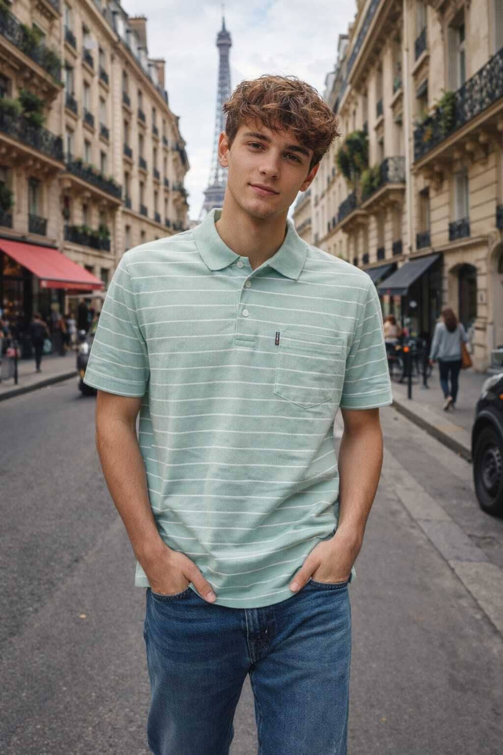 WILD ELEPHANT Men Cotton Blend Regular Fit Striped Polo T Shirt ( Multicolor )