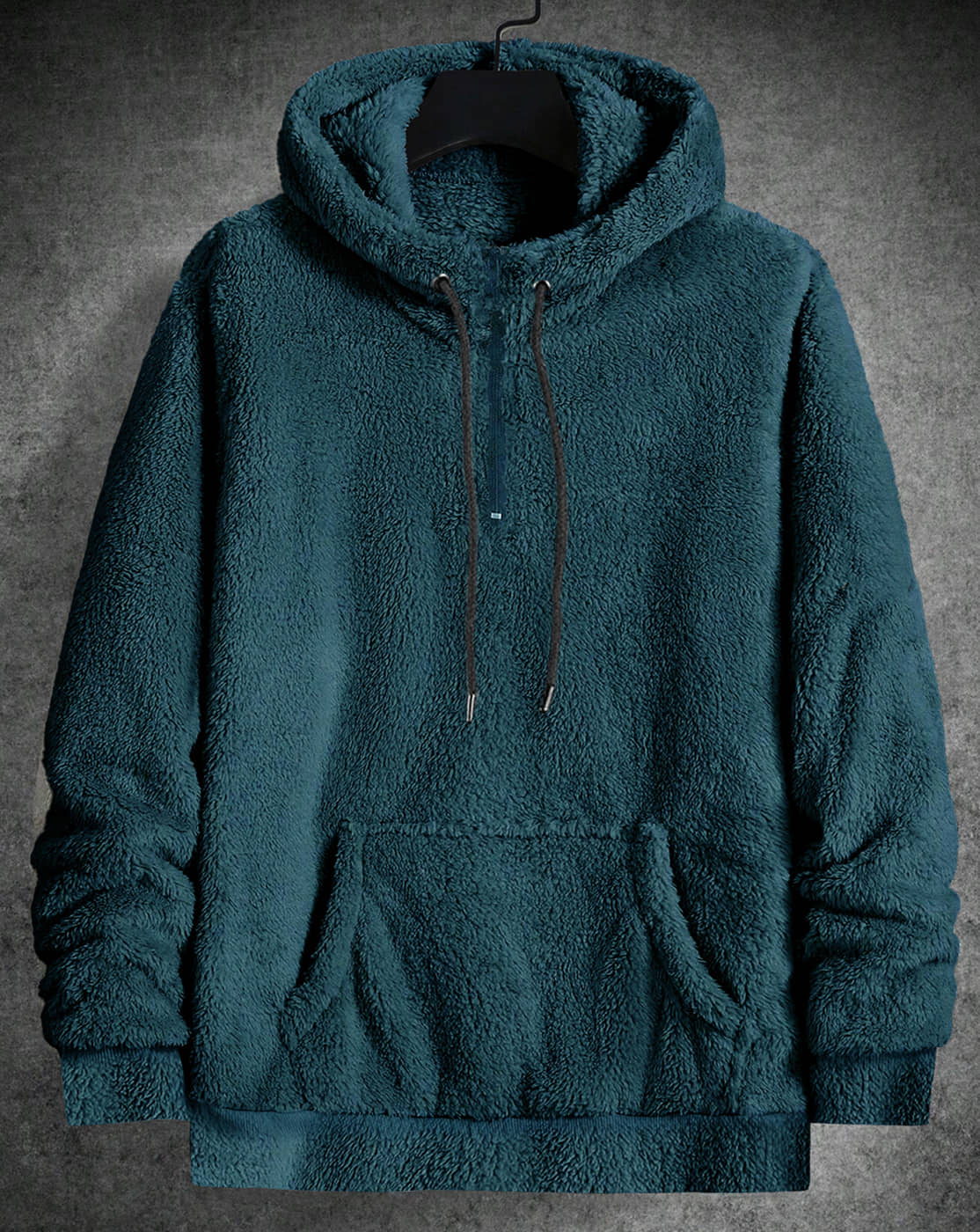Eyebogler Polyester Blend Hooded Men's Full Sleeves Pullover - Teal ( Pack of 1 )