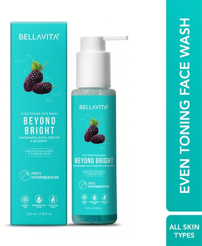 Bella Vita Organic Beyond Bright Face Wash Niacinamide & Mulberry Treats Pigmentation Repairs Skin Barrier Ph Balanced Non-Irritating Unisex 100 Ml