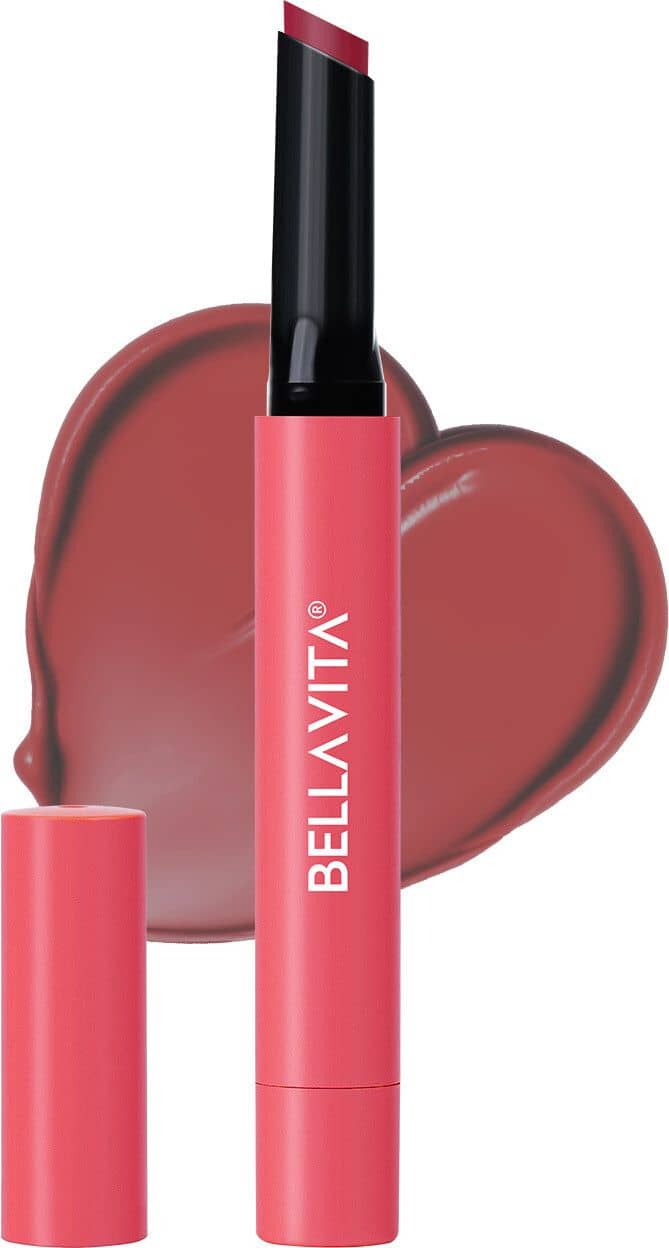 BELLAVITA All Hearts Lip Plumper | Hydrating Plumping Gloss | Natural Tint & Shine | BellaMood Tech | Paraben Free Lip Gloss | Burning Love | 1.2g