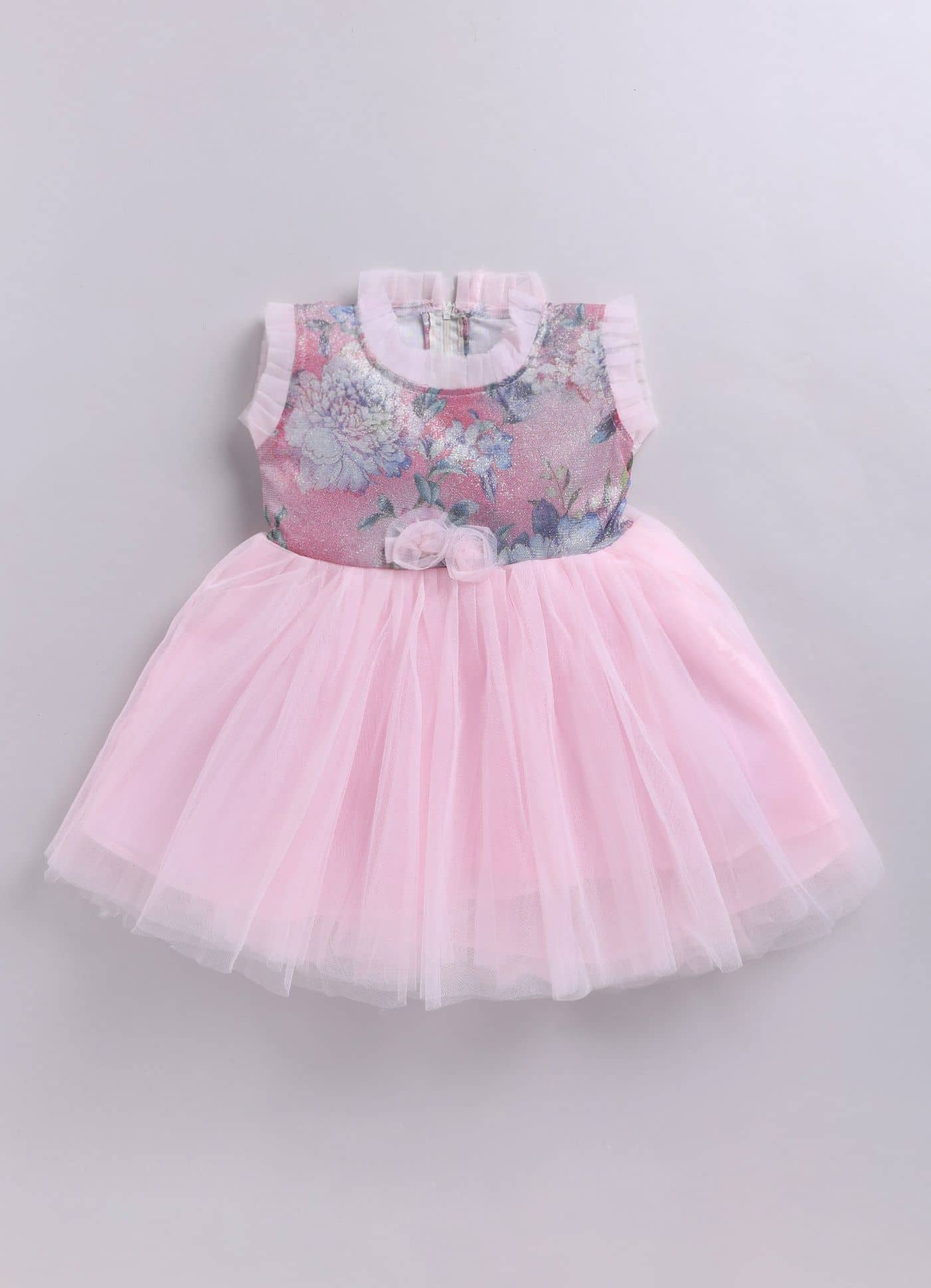 Little Ninja Net Frock For Girls ( Pack of 1 , Pink )