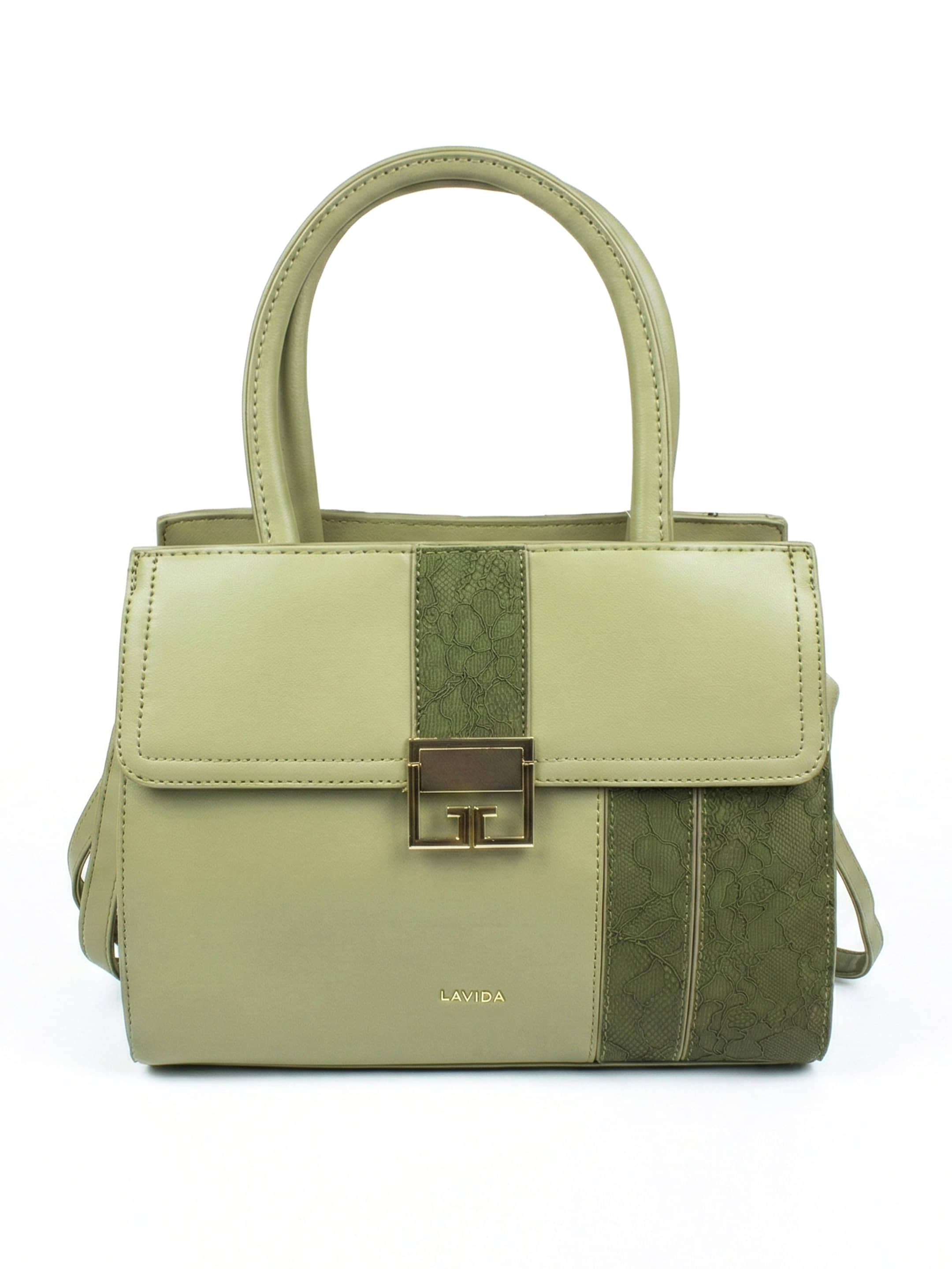 Ajanta Handheld Bag Faux Leather Set of 1 ( Green ) - Handbags | Buy online on ZillyBuy