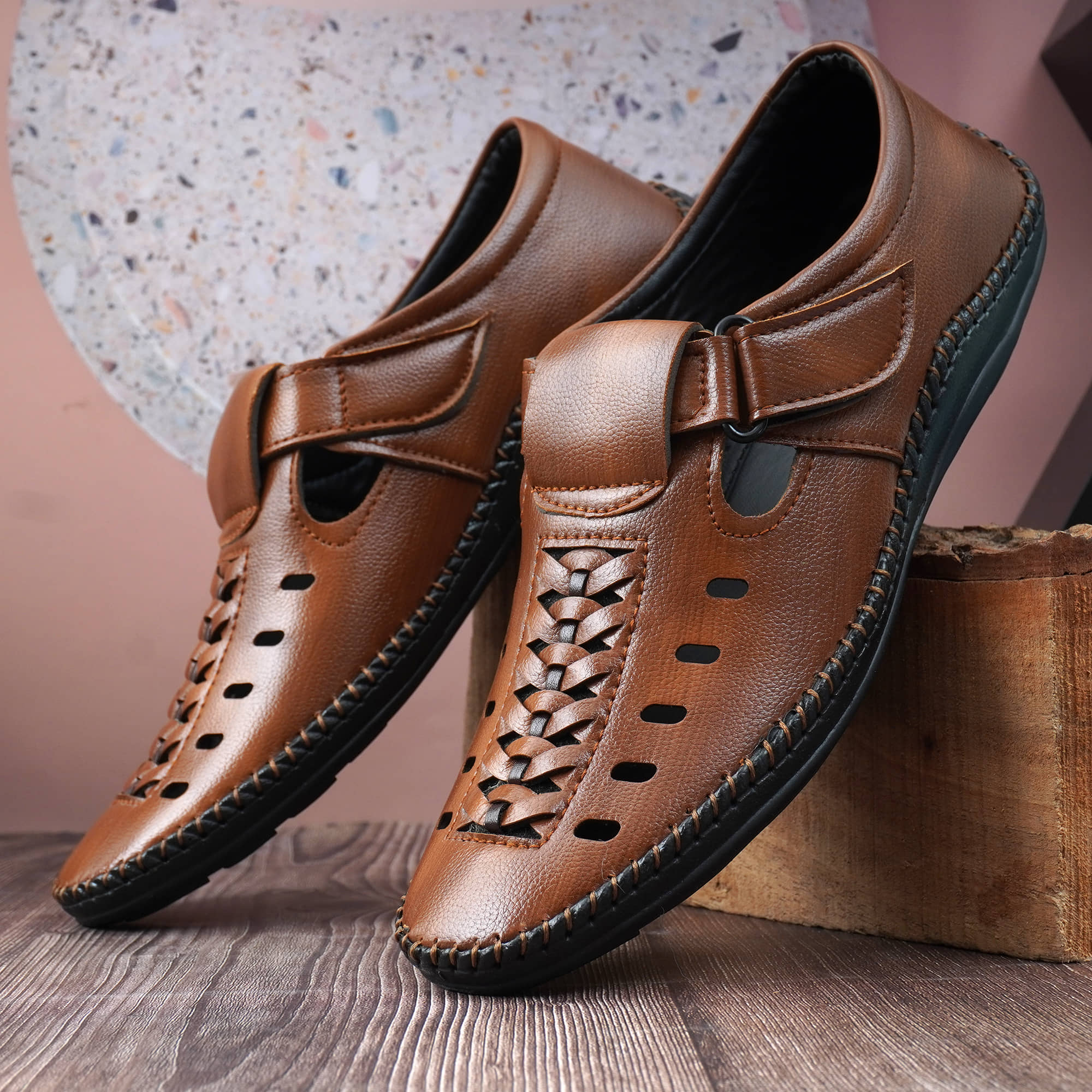 Akiko - Black Men's Sandals