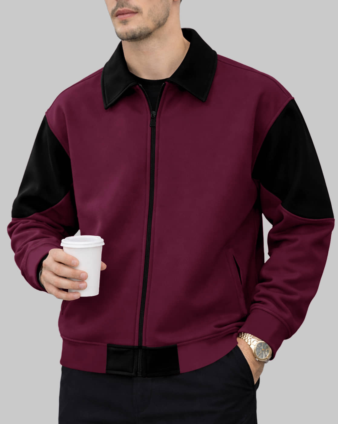 Eyebogler Polyester Men's Casual Jacket - Wine ( Pack of 1 ) - Jackets & Coats | Buy online on ZillyBuy