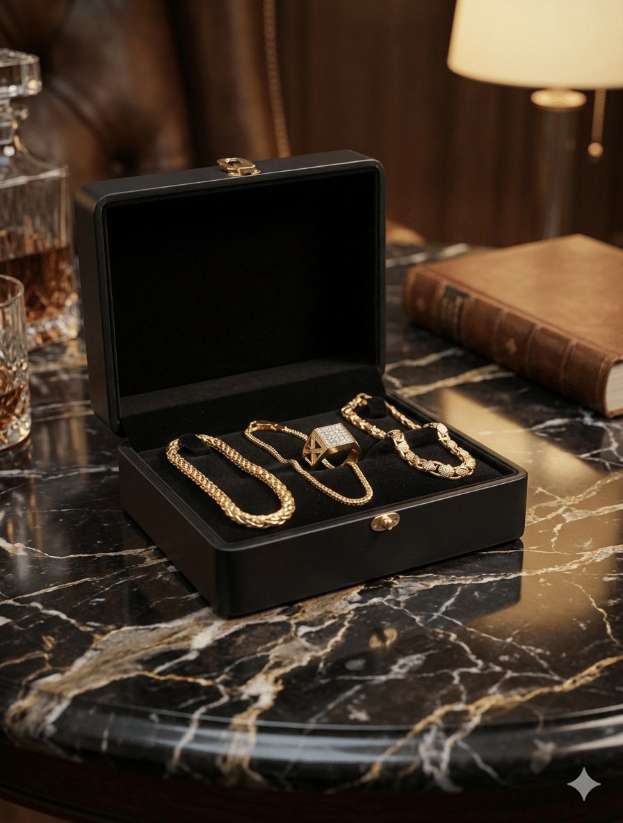 Fadiso Fashion Gold Plated Chains Combo ( Set of 4 )