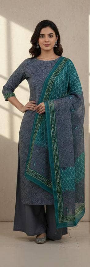 INDIAN SILKS Women's Crepe Unstitched Salwar Suit - Unstitched Fabrics | Buy online on ZillyBuy