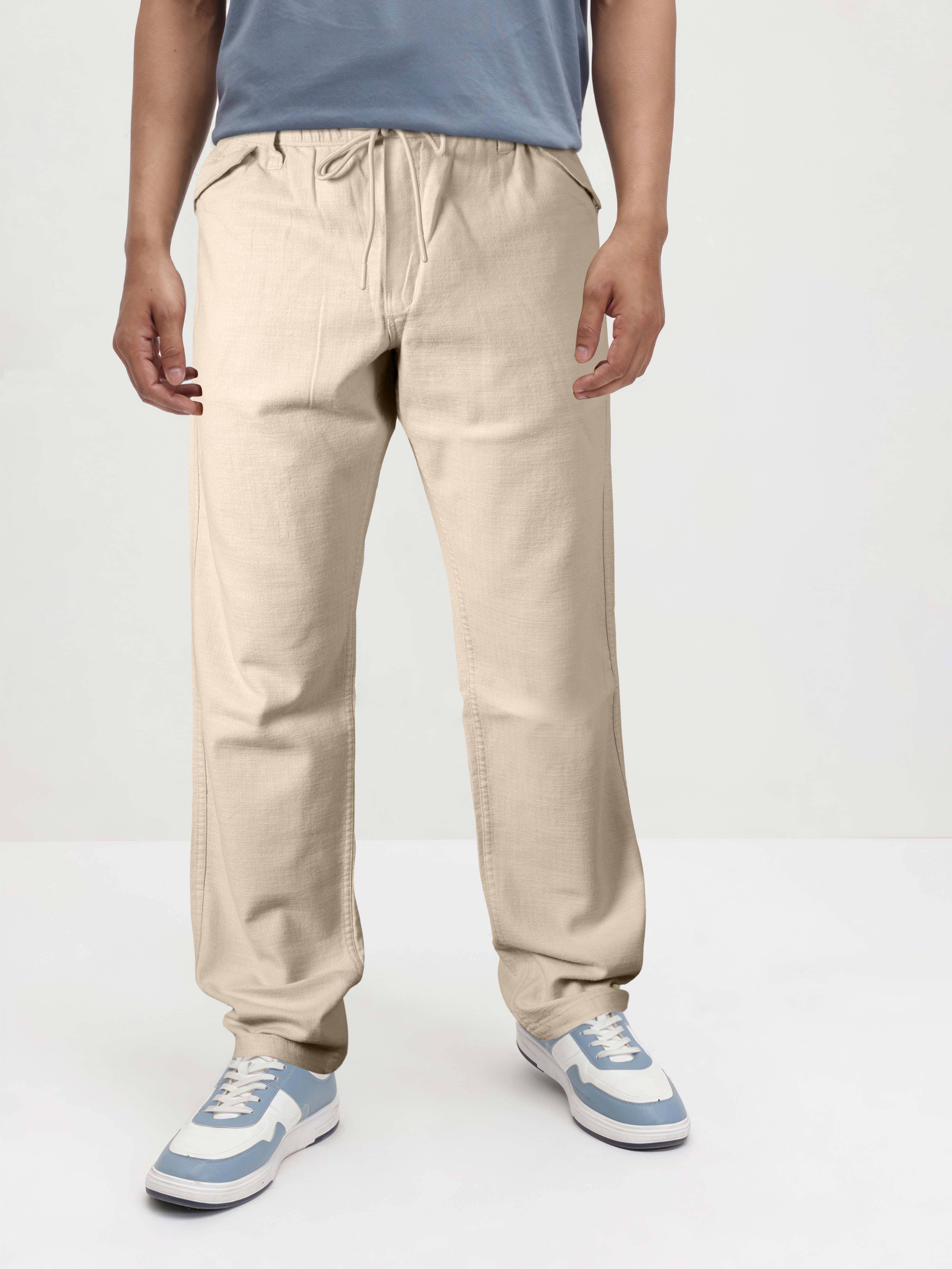 JB JUST BLACK Relax Men's Joggers - Cream ( Pack of 1 ) - Trousers | Buy online on ZillyBuy