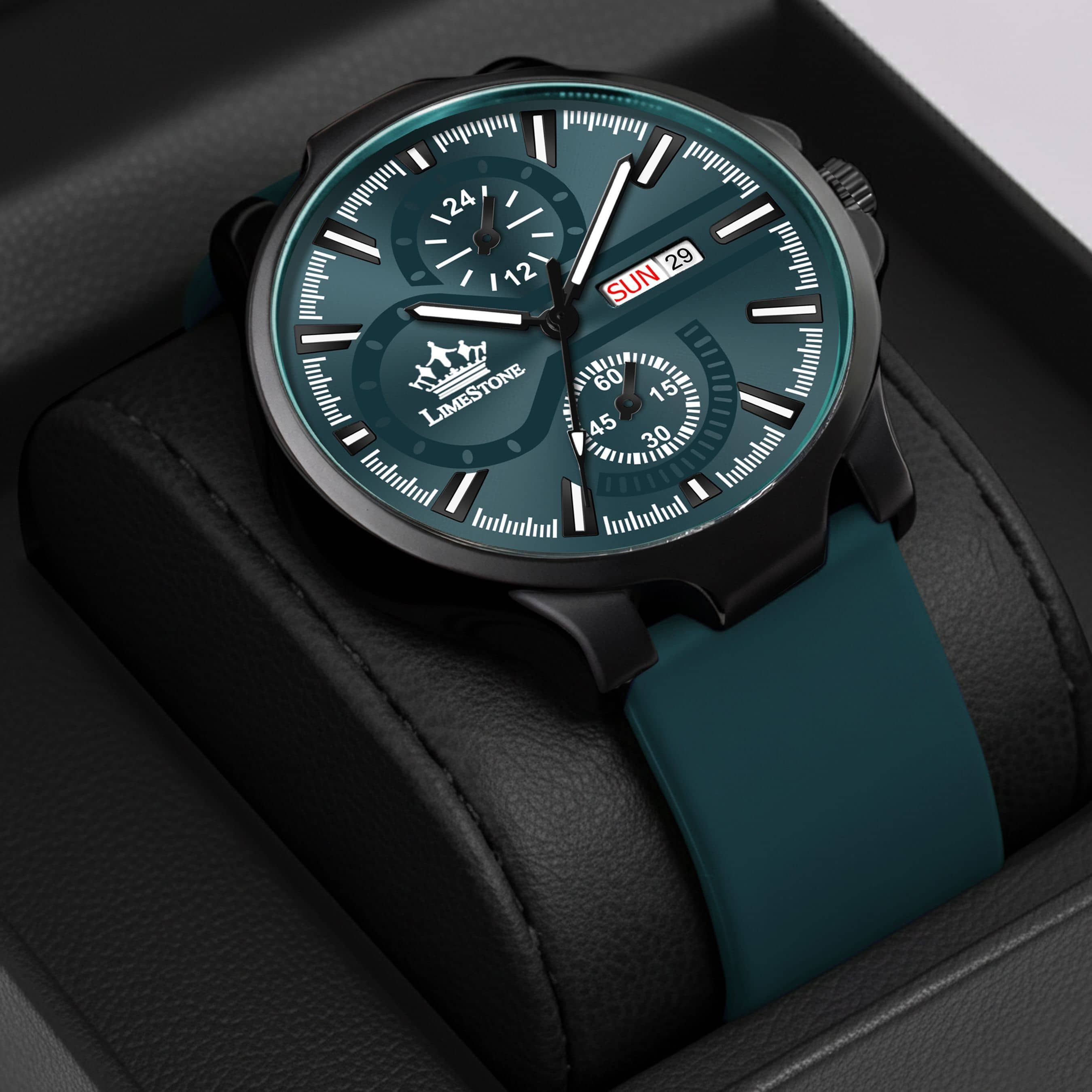 LimeStone Green Silicon Analog Men's Watch