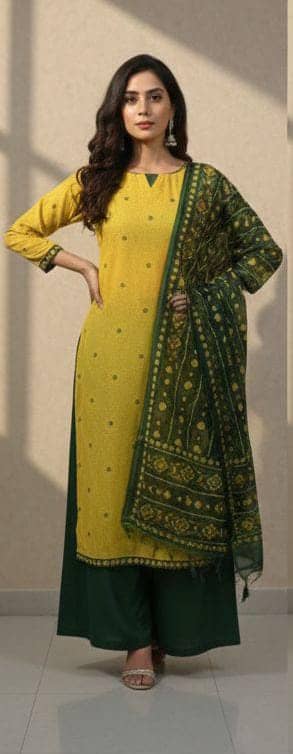 THE PRIVATE LABLE Women's Crepe Unstitched Salwar Suit - Unstitched Fabrics | Buy online on ZillyBuy