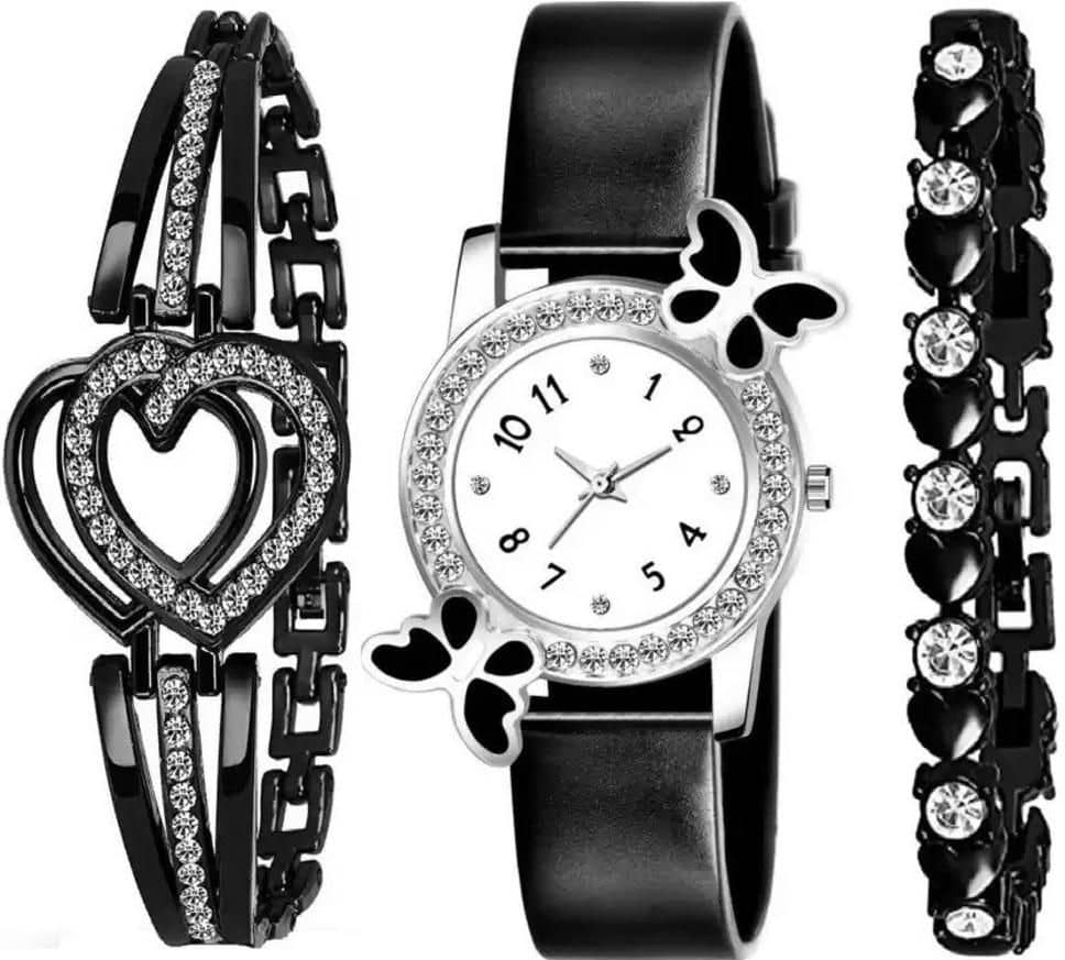 Shivark Black Silicon Analog Womens Watch